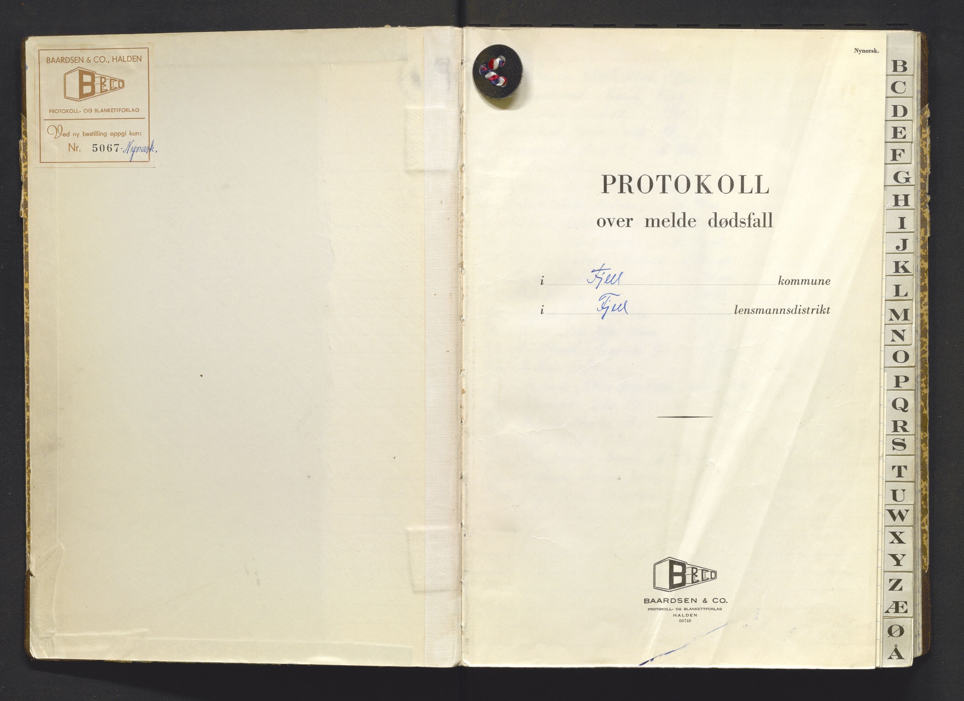 Lensmannen i Fjell og Sund, AV/SAB-A-100158/0006/L0003: Dødsfallprotokoll for Fjell kommune, 1965-1972