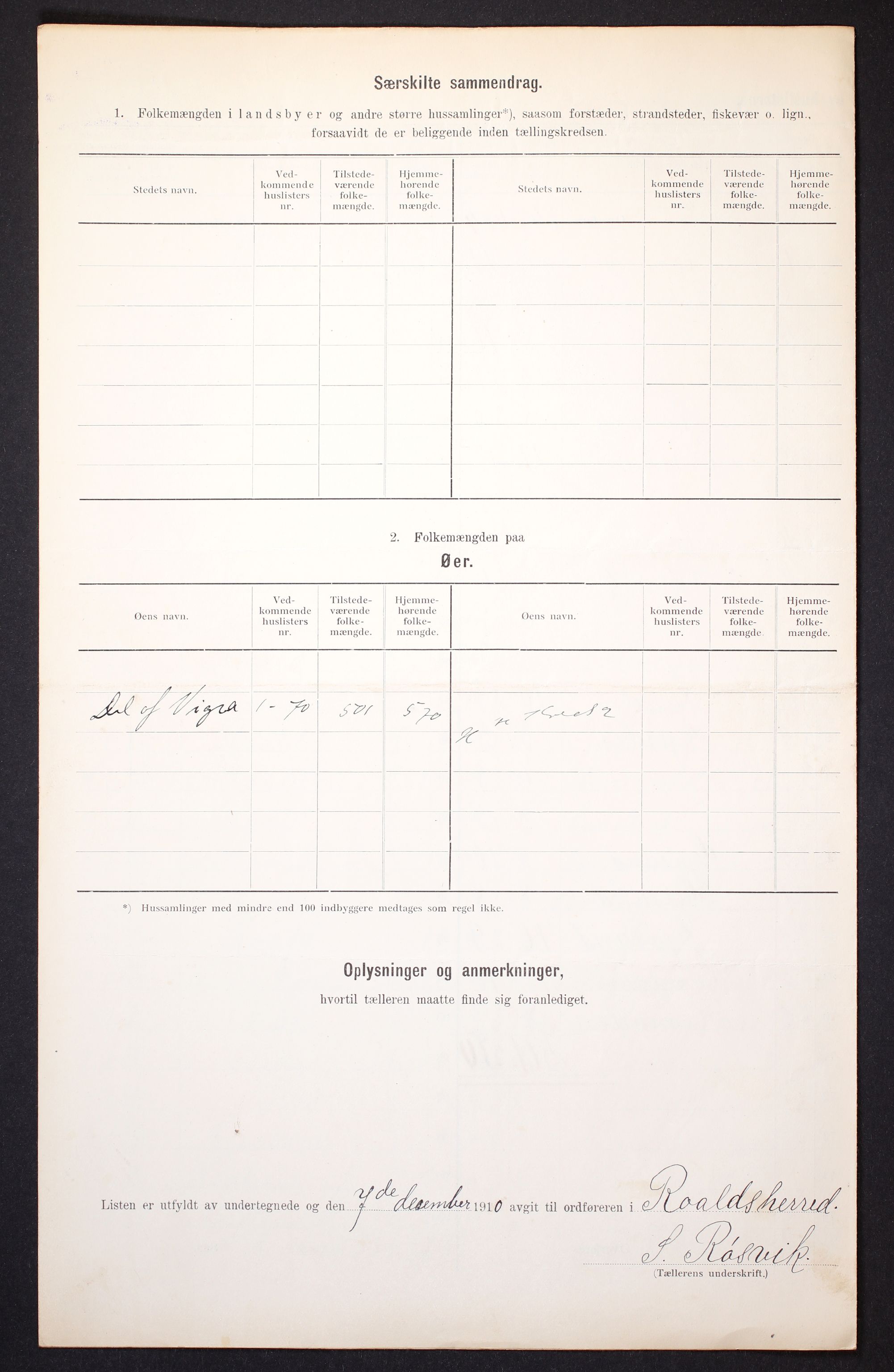 RA, Folketelling 1910 for 1533 Roald herred, 1910, s. 6