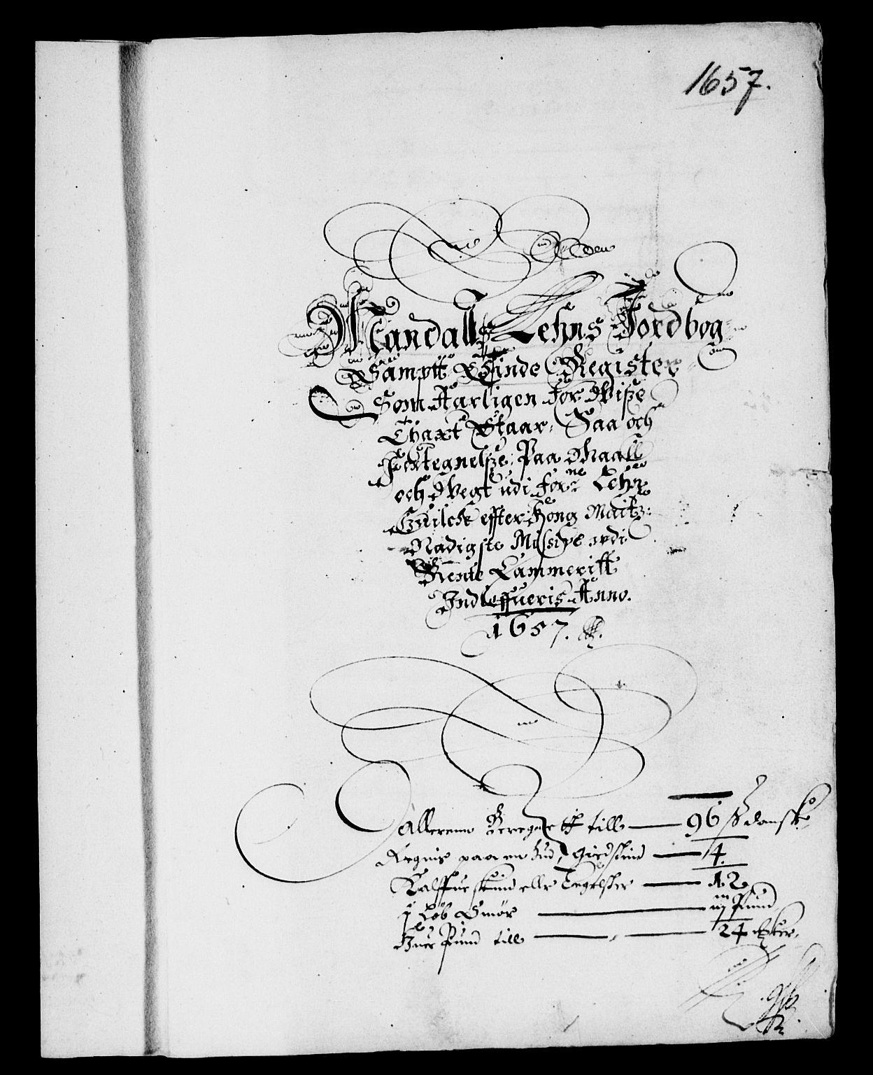 Rentekammeret inntil 1814, Reviderte regnskaper, Lensregnskaper, RA/EA-5023/R/Rb/Rbq/L0044: Nedenes len. Mandals len. Råbyggelag., 1655-1657