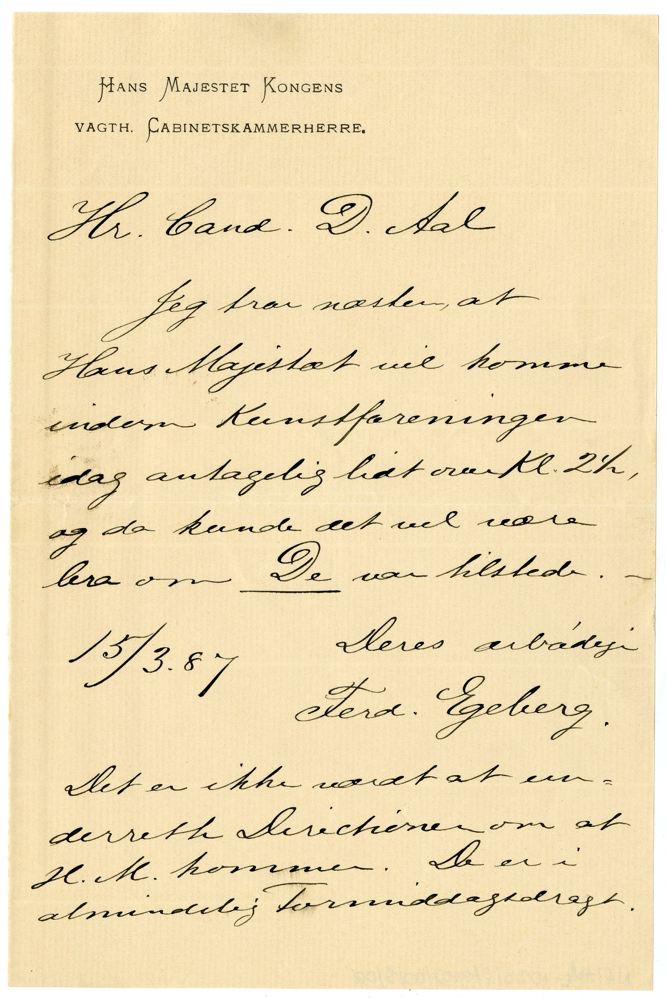 Diderik Maria Aalls brevsamling, NF/Ark-1023/F/L0003: D.M. Aalls brevsamling. D - G, 1797-1889, s. 137