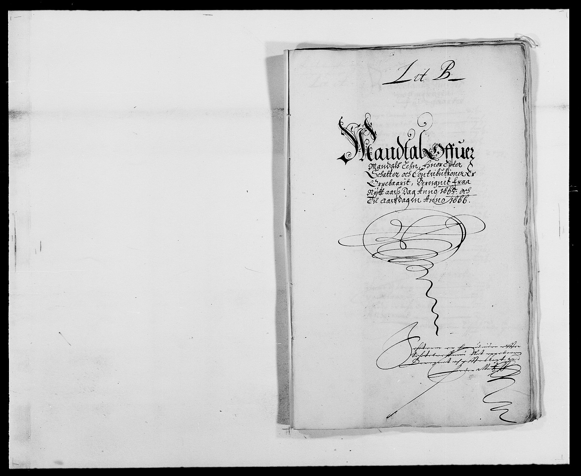 Rentekammeret inntil 1814, Reviderte regnskaper, Fogderegnskap, AV/RA-EA-4092/R42/L2537: Mandal fogderi, 1664-1666, s. 106