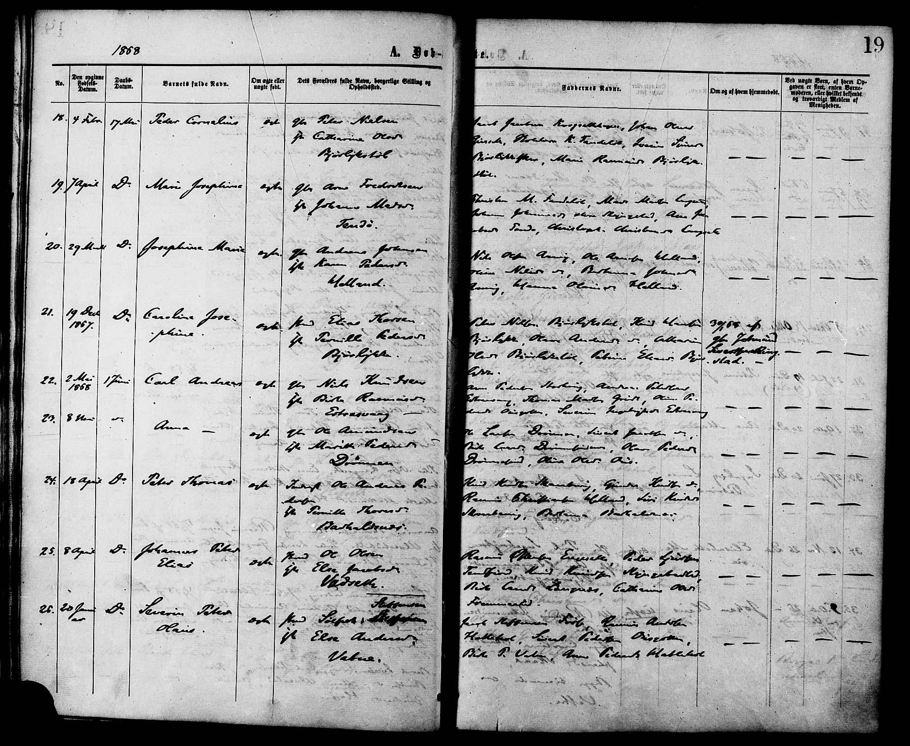 Ministerialprotokoller, klokkerbøker og fødselsregistre - Møre og Romsdal, AV/SAT-A-1454/525/L0373: Ministerialbok nr. 525A03, 1864-1879, s. 19