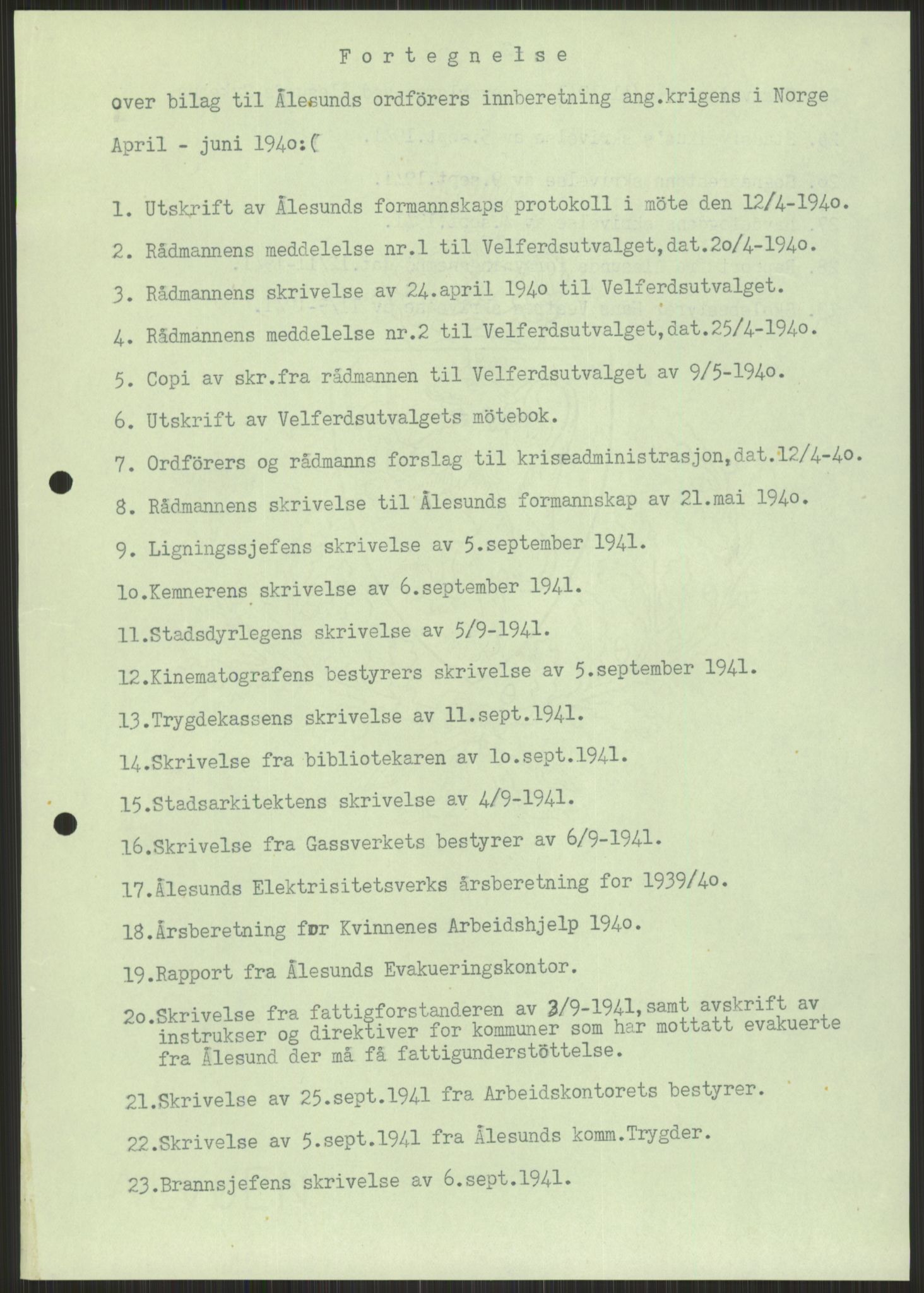 Forsvaret, Forsvarets krigshistoriske avdeling, AV/RA-RAFA-2017/Y/Ya/L0015: II-C-11-31 - Fylkesmenn.  Rapporter om krigsbegivenhetene 1940., 1940, s. 854