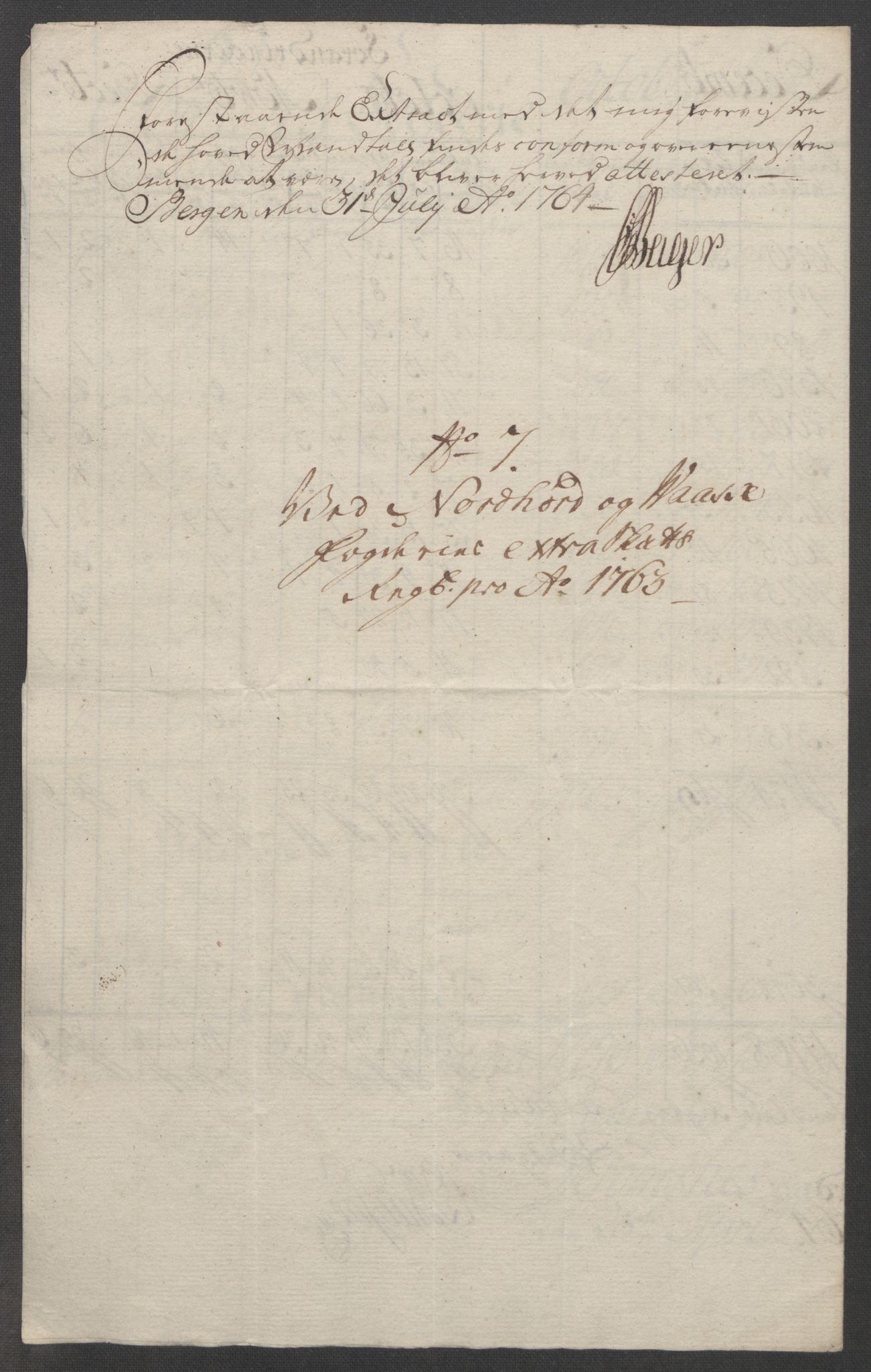 Rentekammeret inntil 1814, Reviderte regnskaper, Fogderegnskap, AV/RA-EA-4092/R51/L3303: Ekstraskatten Nordhordland og Voss, 1762-1772, s. 47