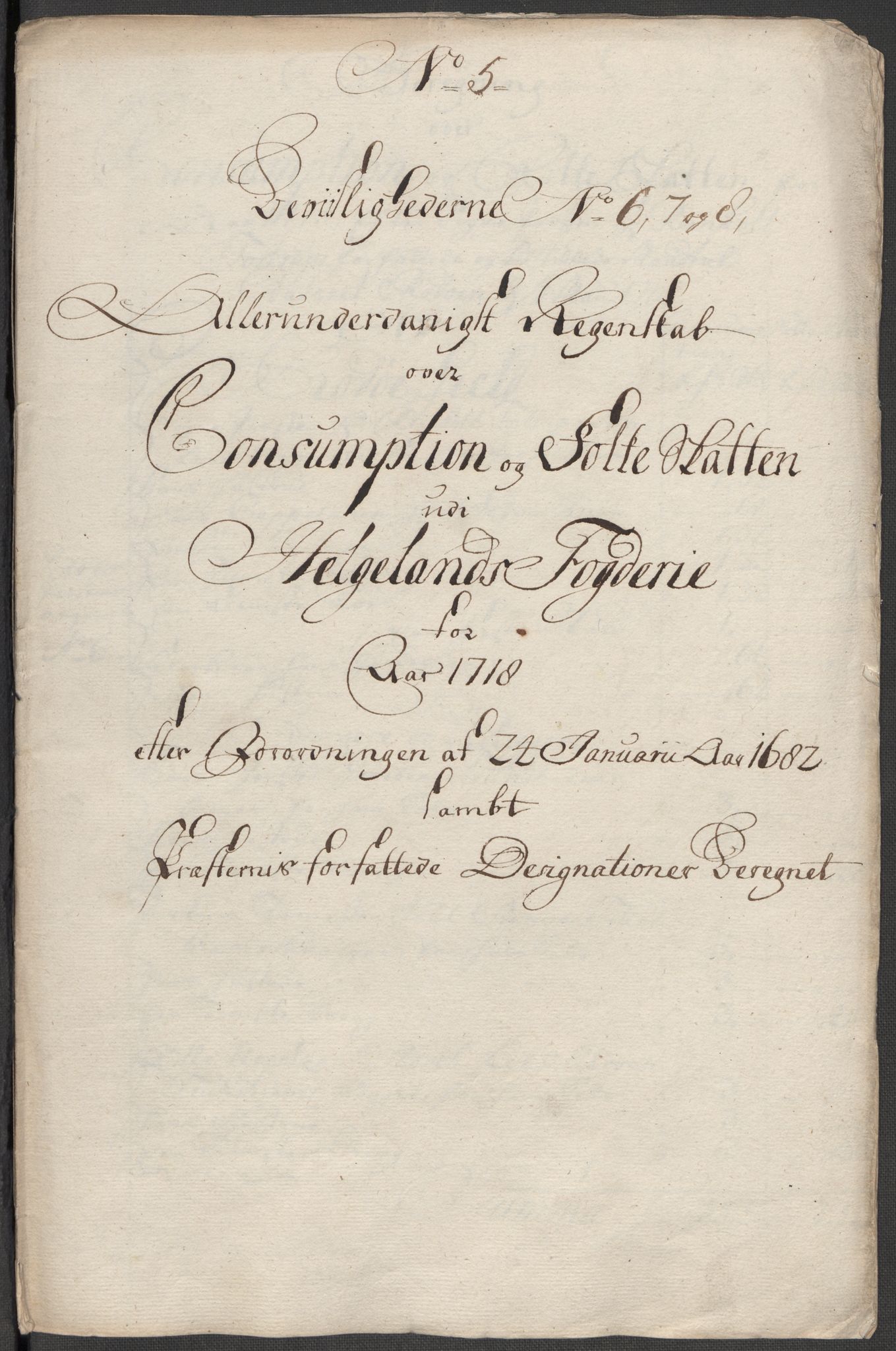 Rentekammeret inntil 1814, Reviderte regnskaper, Fogderegnskap, RA/EA-4092/R65/L4516: Fogderegnskap Helgeland, 1718, s. 111