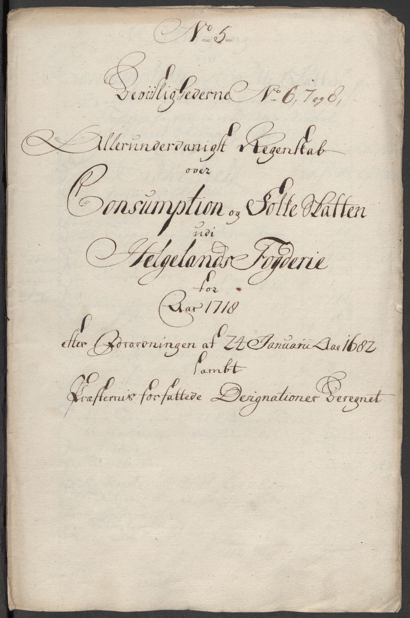 Rentekammeret inntil 1814, Reviderte regnskaper, Fogderegnskap, AV/RA-EA-4092/R65/L4516: Fogderegnskap Helgeland, 1718, s. 111