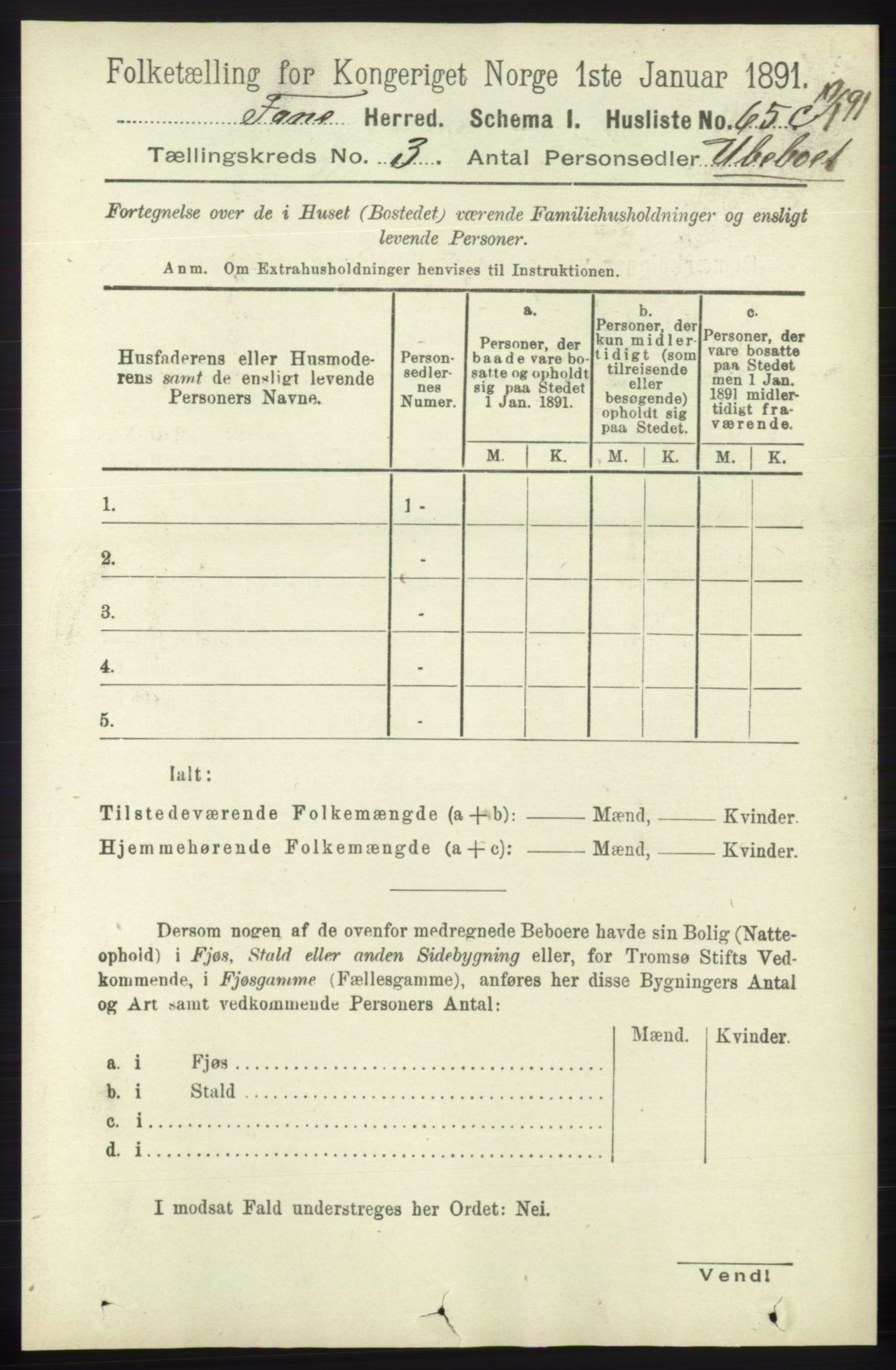 RA, Folketelling 1891 for 1249 Fana herred, 1891, s. 860