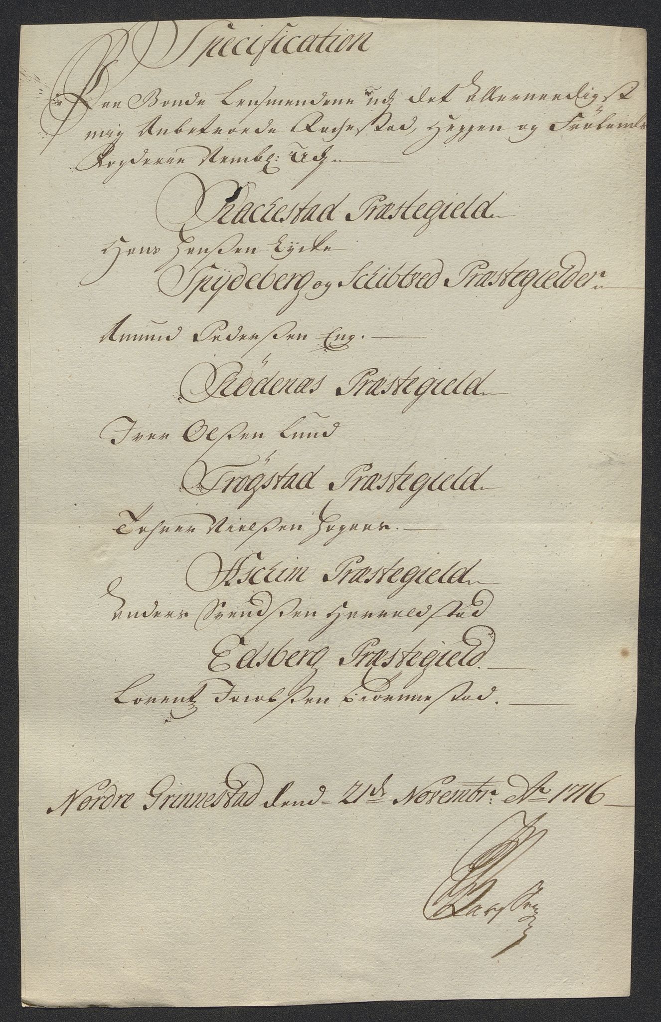 Kristiania stiftamt, AV/SAO-A-10386/E/Ed/Ede/L0005: Fogder, 1716, s. 96