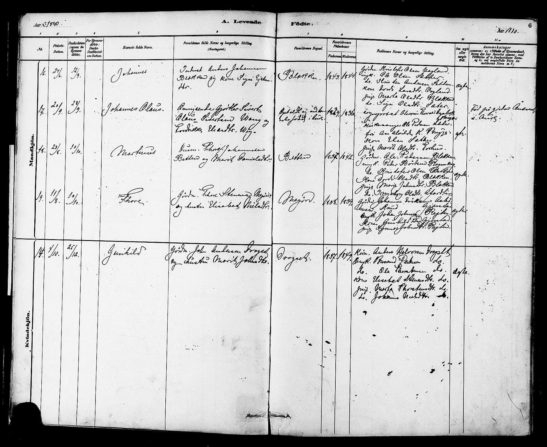 Ministerialprotokoller, klokkerbøker og fødselsregistre - Møre og Romsdal, AV/SAT-A-1454/576/L0885: Ministerialbok nr. 576A03, 1880-1898, s. 6