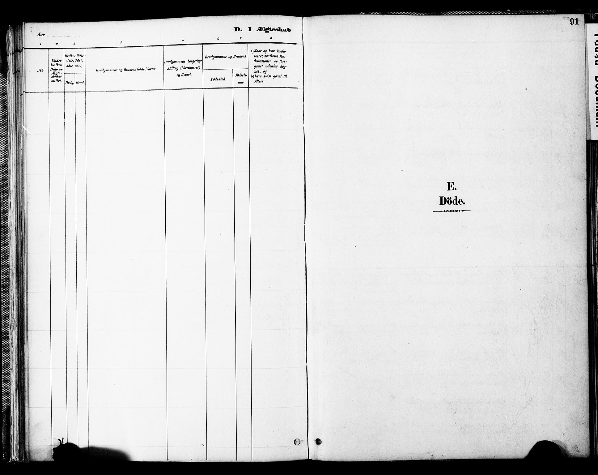 Spydeberg prestekontor Kirkebøker, AV/SAO-A-10924/F/Fb/L0001: Ministerialbok nr. II 1, 1886-1907, s. 91