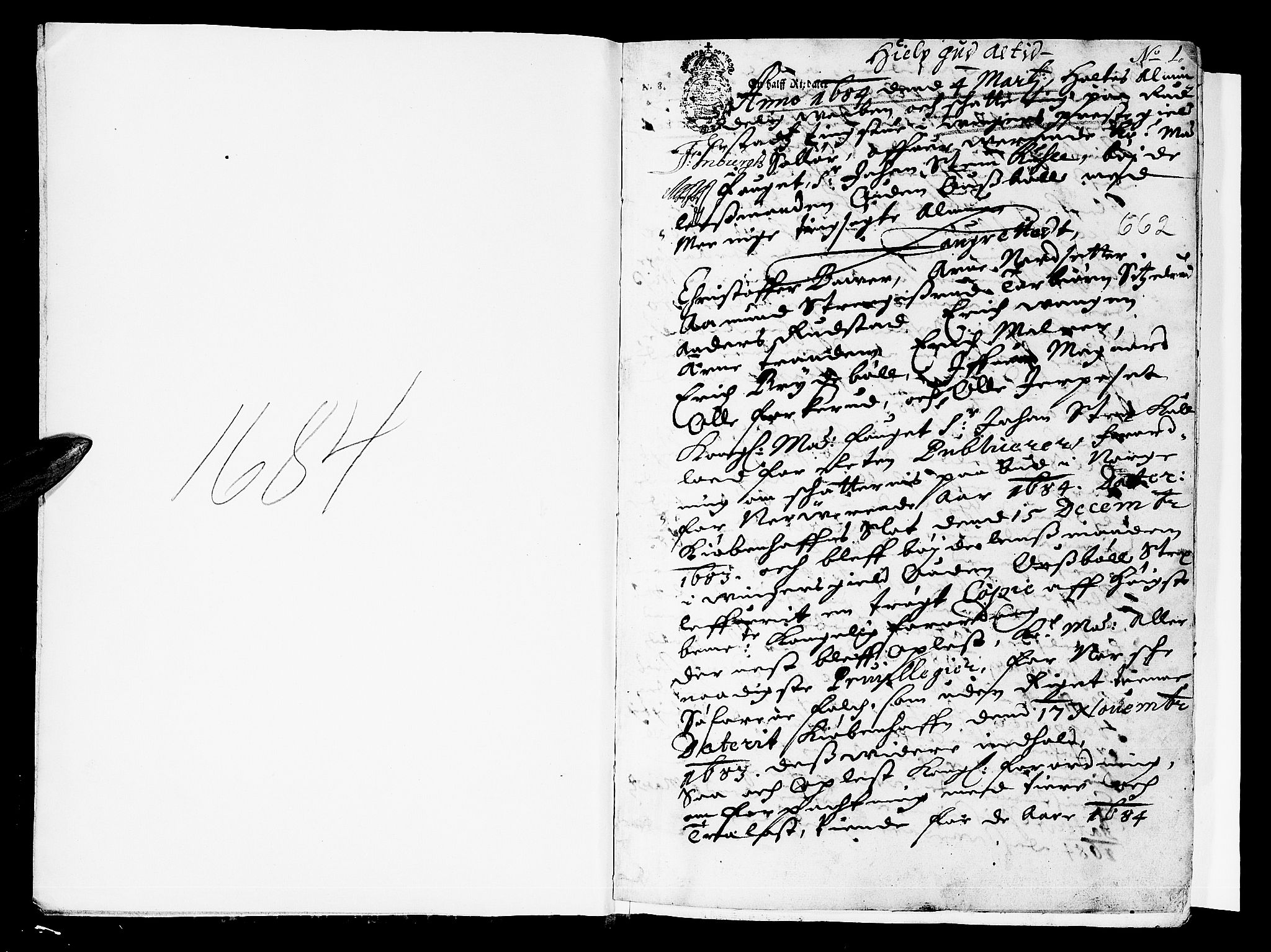 Solør og Østerdalen sorenskriveri, SAH/TING-024/G/Gb/L0023: Tingbok, 1684, s. 0b-1a