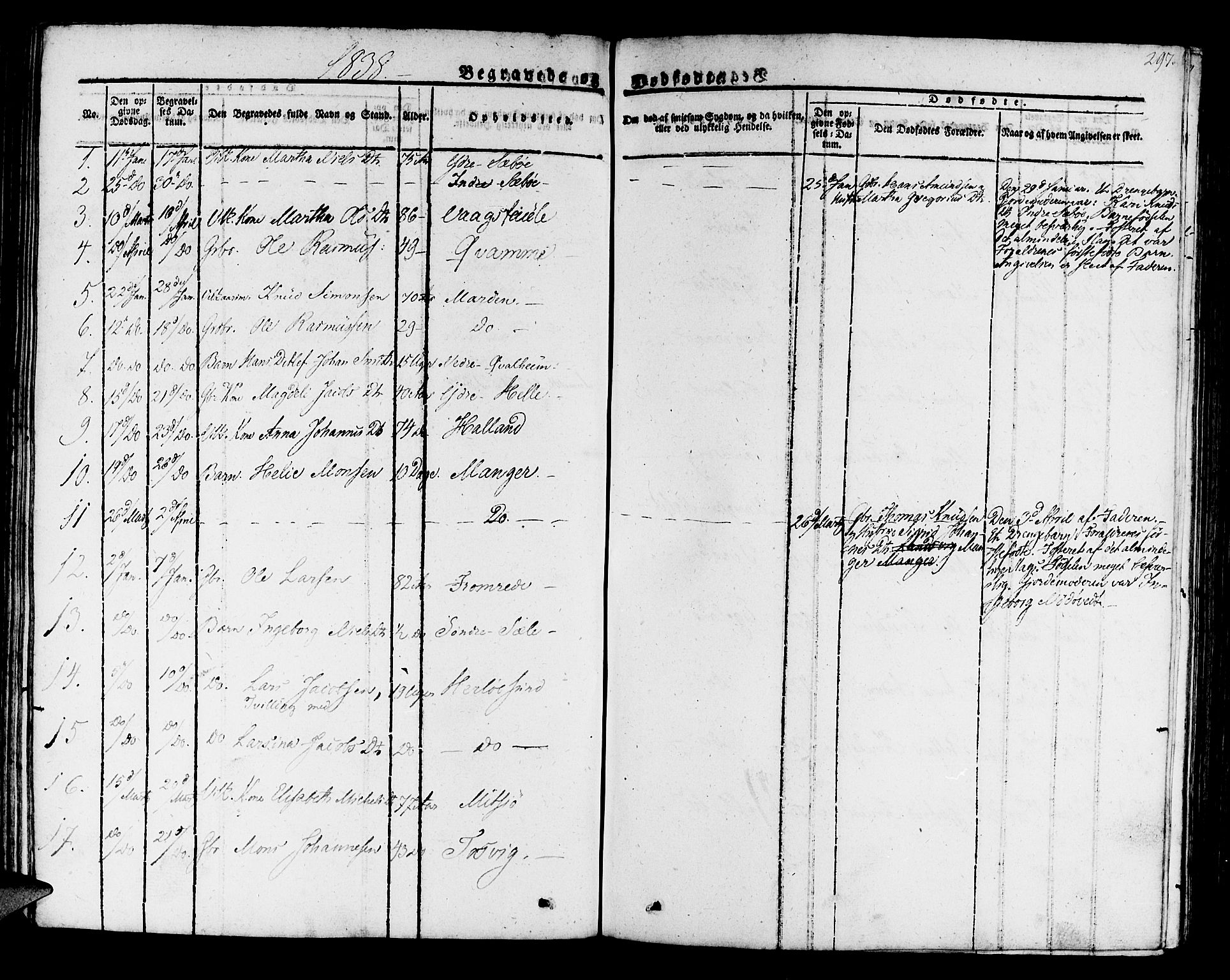 Manger sokneprestembete, AV/SAB-A-76801/H/Haa: Ministerialbok nr. A 4, 1824-1838, s. 297