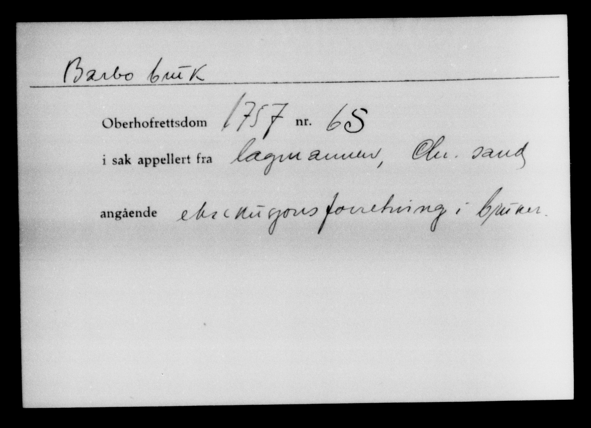 Overhoffretten 1667-1797, AV/RA-EA-2884, 1705