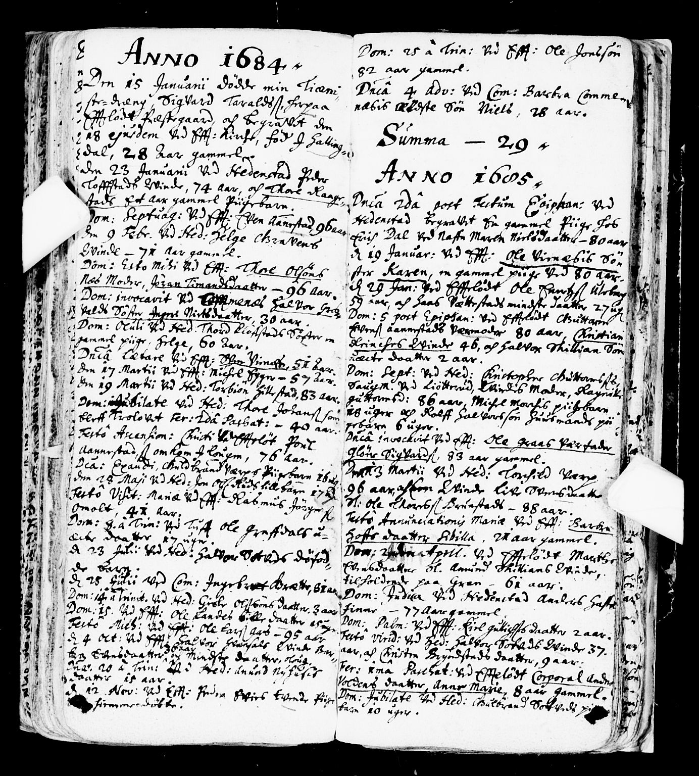 Sandsvær kirkebøker, SAKO/A-244/F/Fa/L0001: Ministerialbok nr. I 1, 1665-1725, s. 195