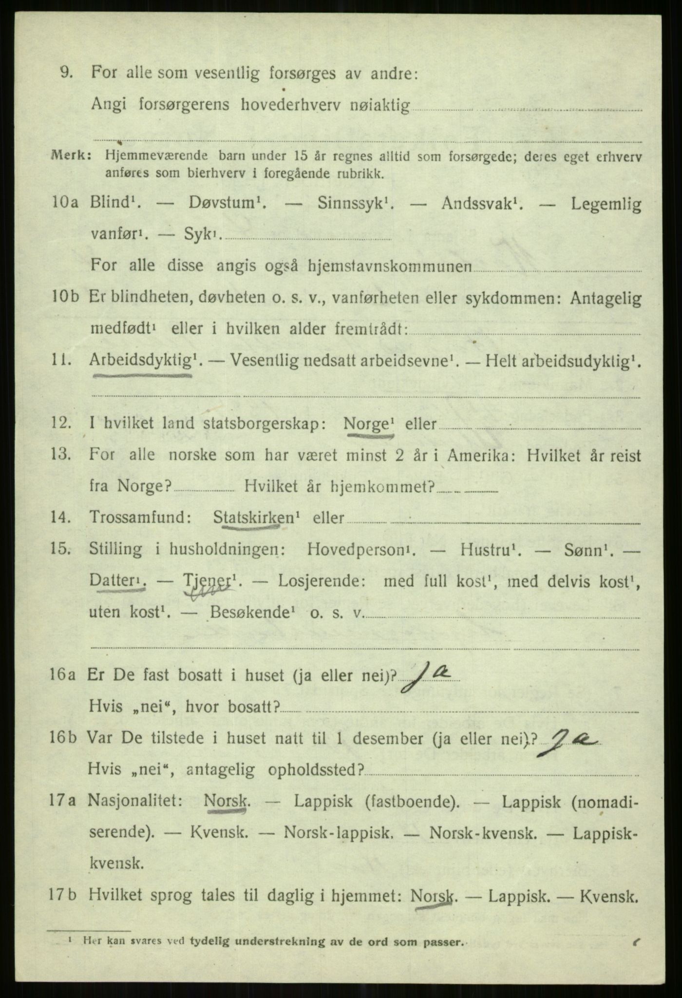 SATØ, Folketelling 1920 for 1936 Karlsøy herred, 1920, s. 2088
