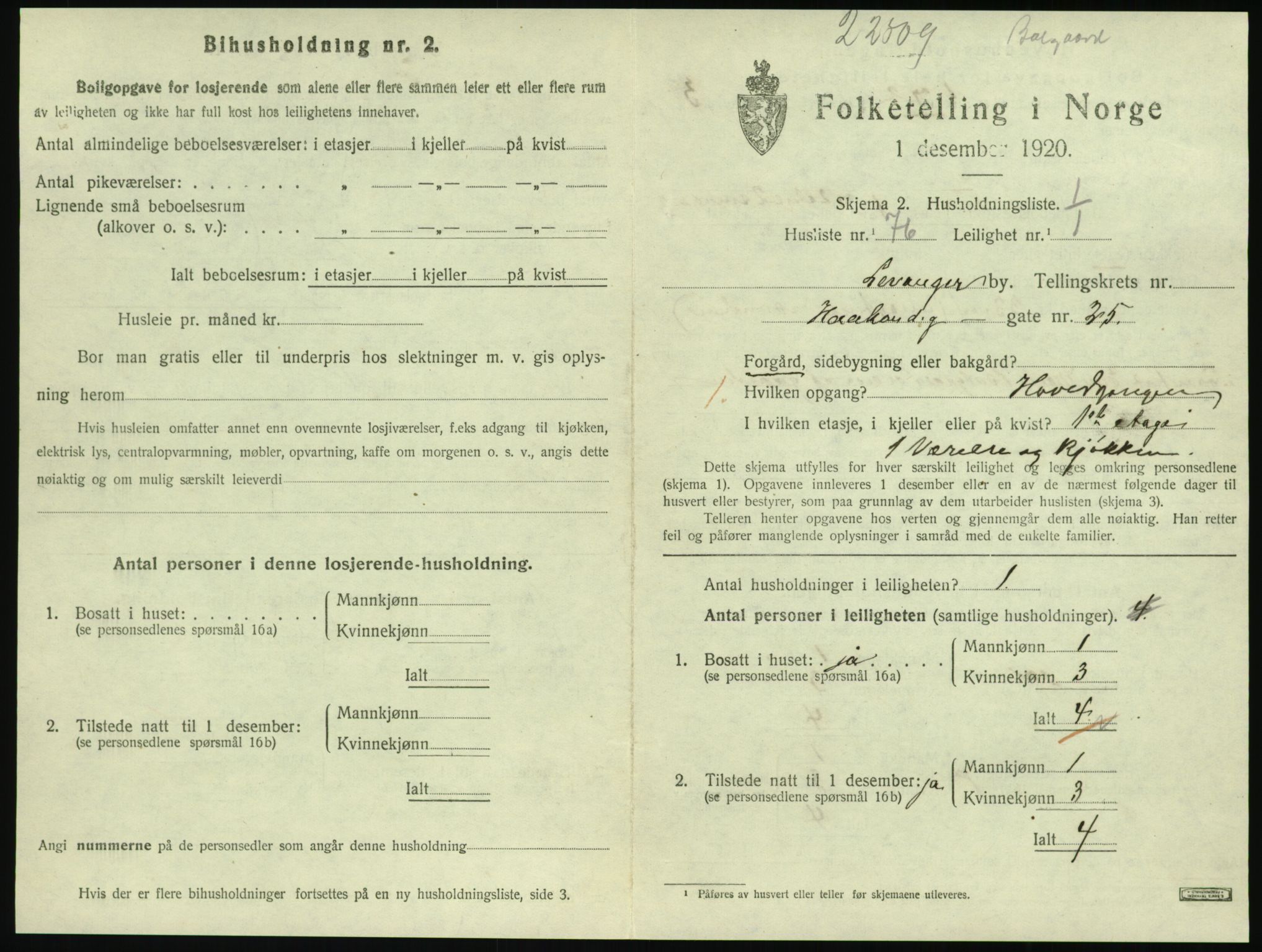 SAT, Folketelling 1920 for 1701 Levanger kjøpstad, 1920, s. 1102