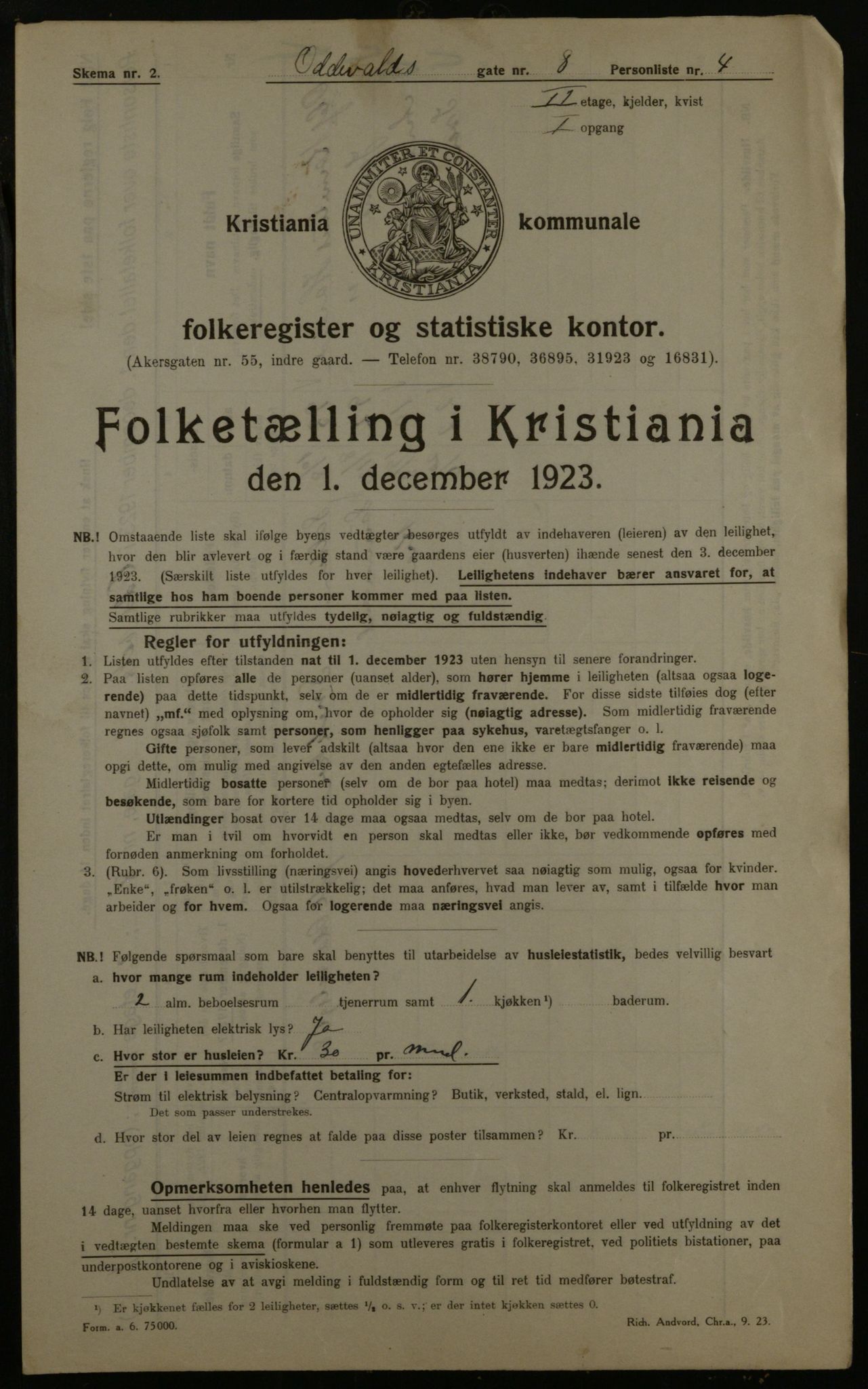 OBA, Kommunal folketelling 1.12.1923 for Kristiania, 1923, s. 81753