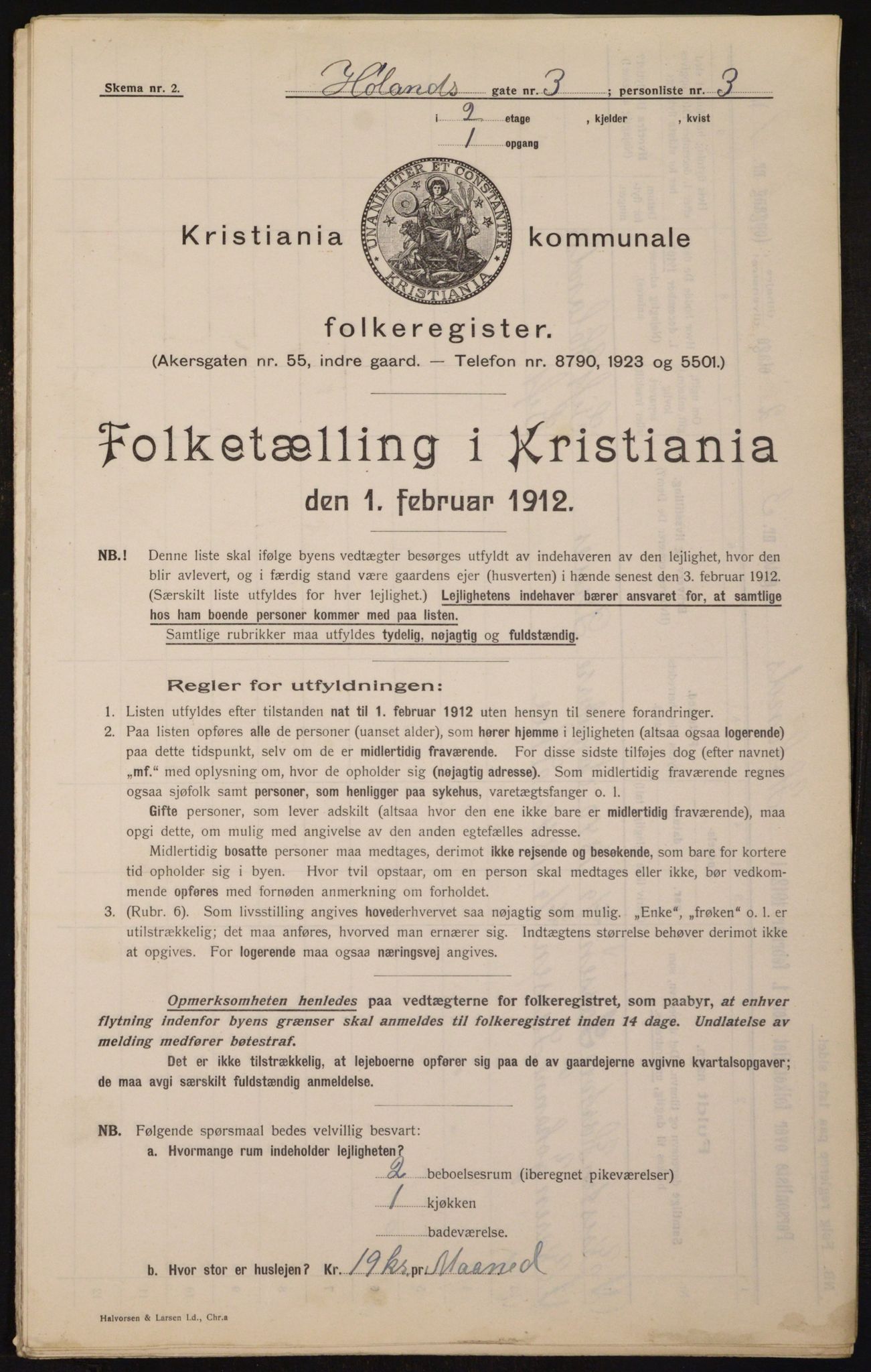 OBA, Kommunal folketelling 1.2.1912 for Kristiania, 1912, s. 42707