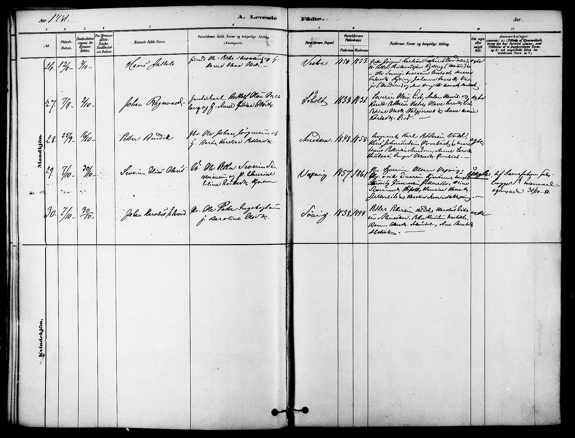 Ministerialprotokoller, klokkerbøker og fødselsregistre - Møre og Romsdal, AV/SAT-A-1454/522/L0315: Ministerialbok nr. 522A10, 1878-1890