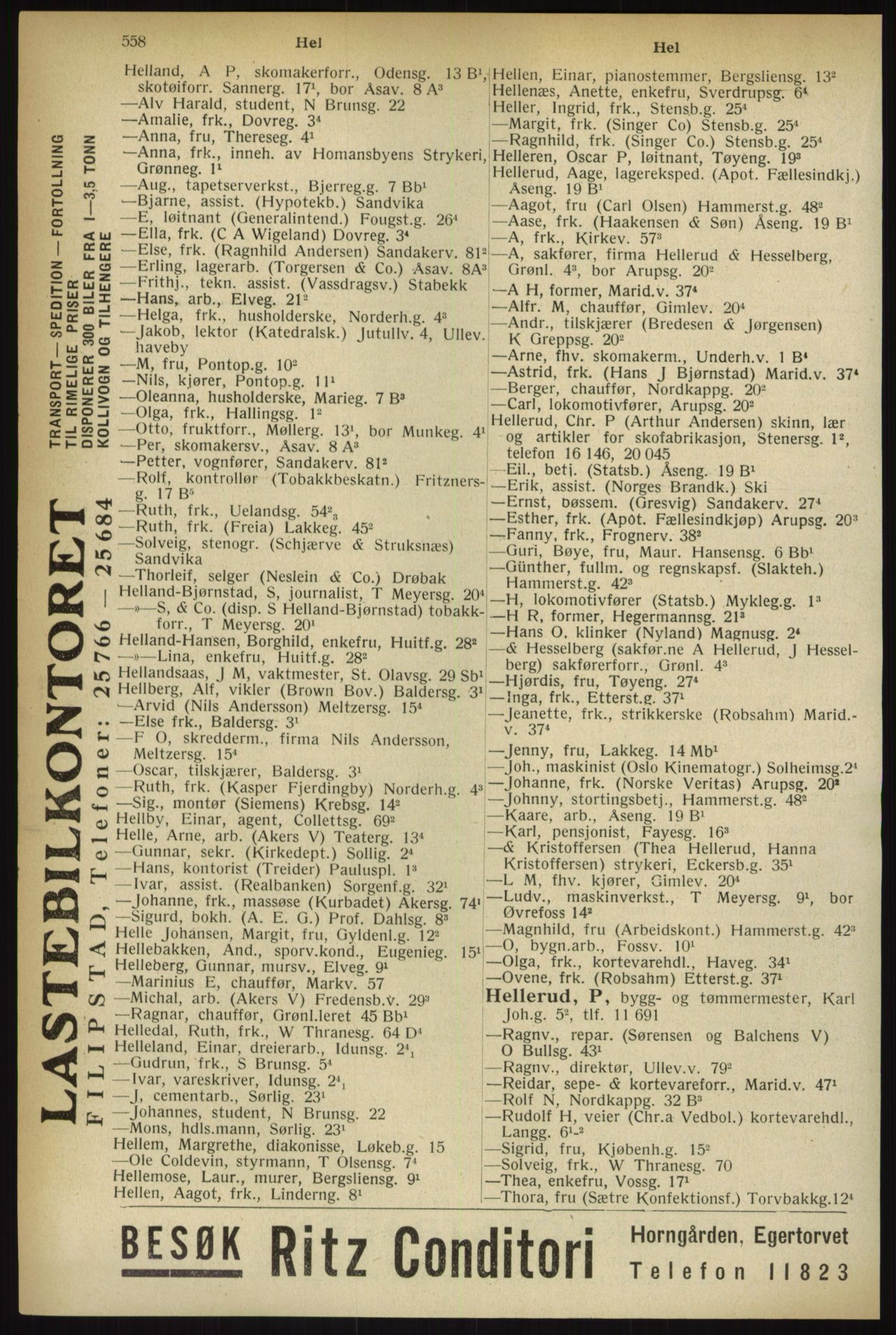 Kristiania/Oslo adressebok, PUBL/-, 1933, s. 558