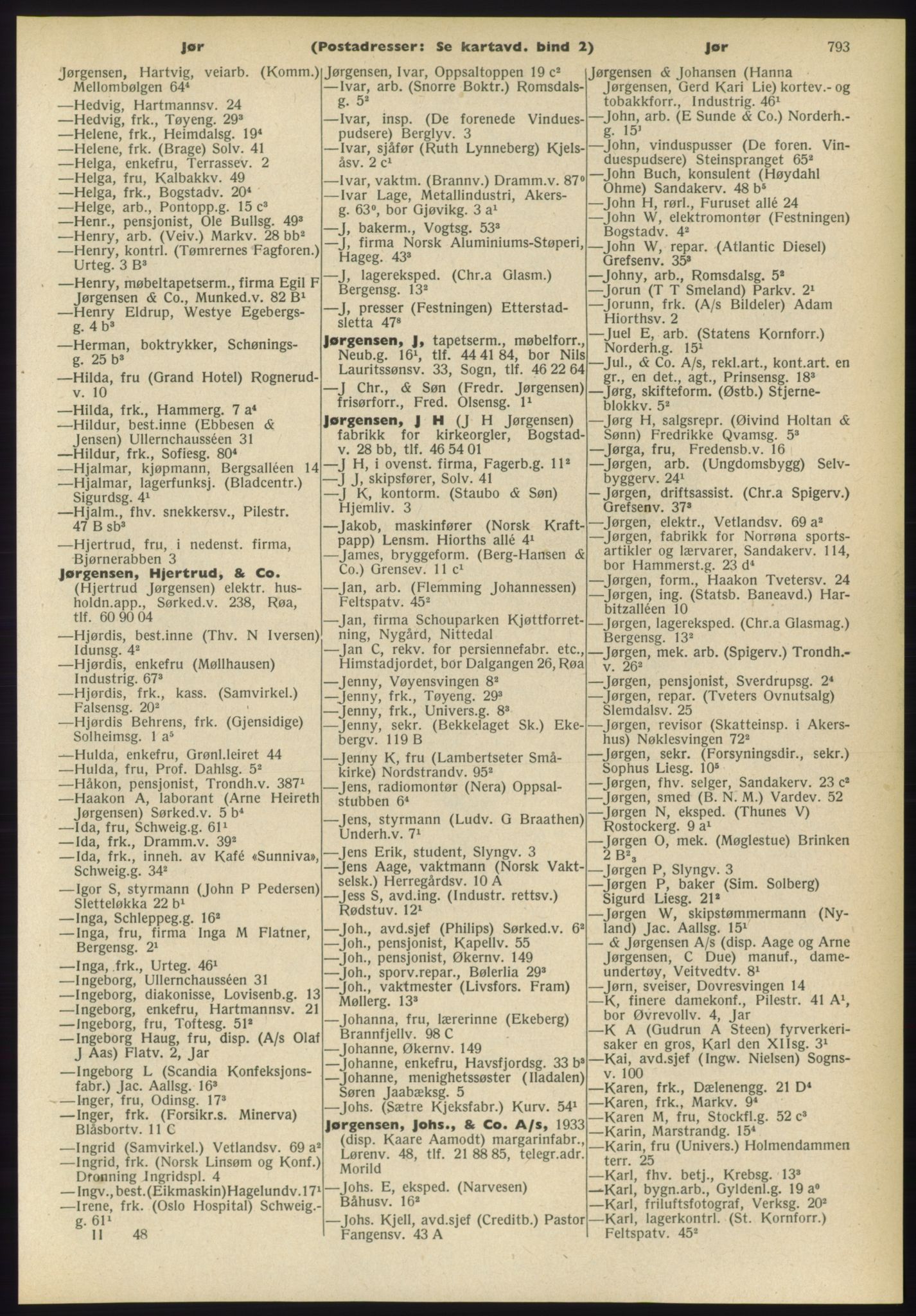 Kristiania/Oslo adressebok, PUBL/-, 1960-1961, s. 793