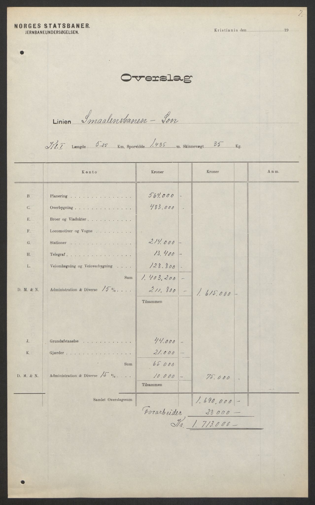 Norges Statsbaner, Baneavdelingen B, AV/RA-S-1619/1/F/Fa/L0042: NORGE-JYLLAND, 1920, s. 64