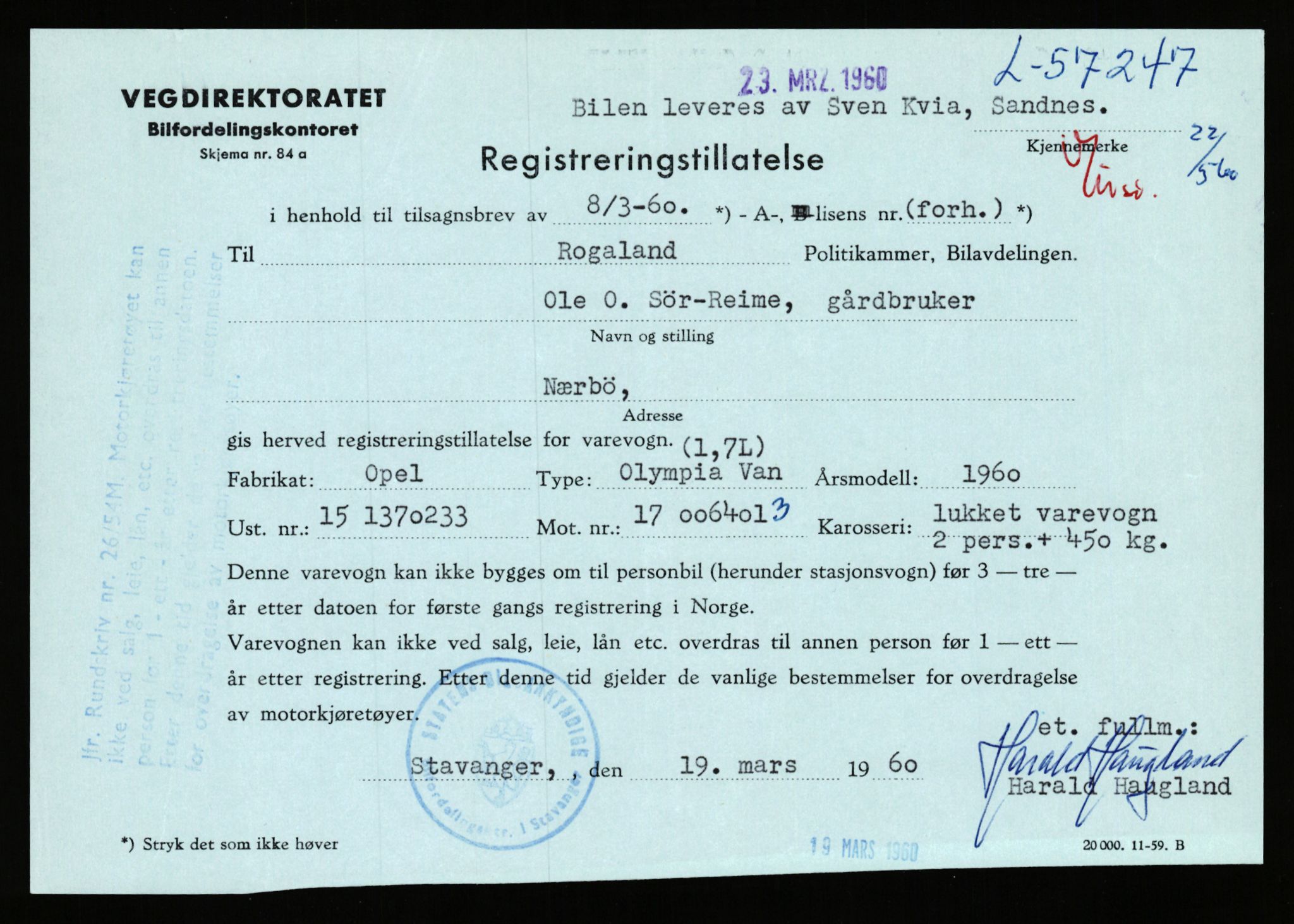 Stavanger trafikkstasjon, AV/SAST-A-101942/0/F/L0057: L-57200 - L-57999, 1930-1971, s. 167