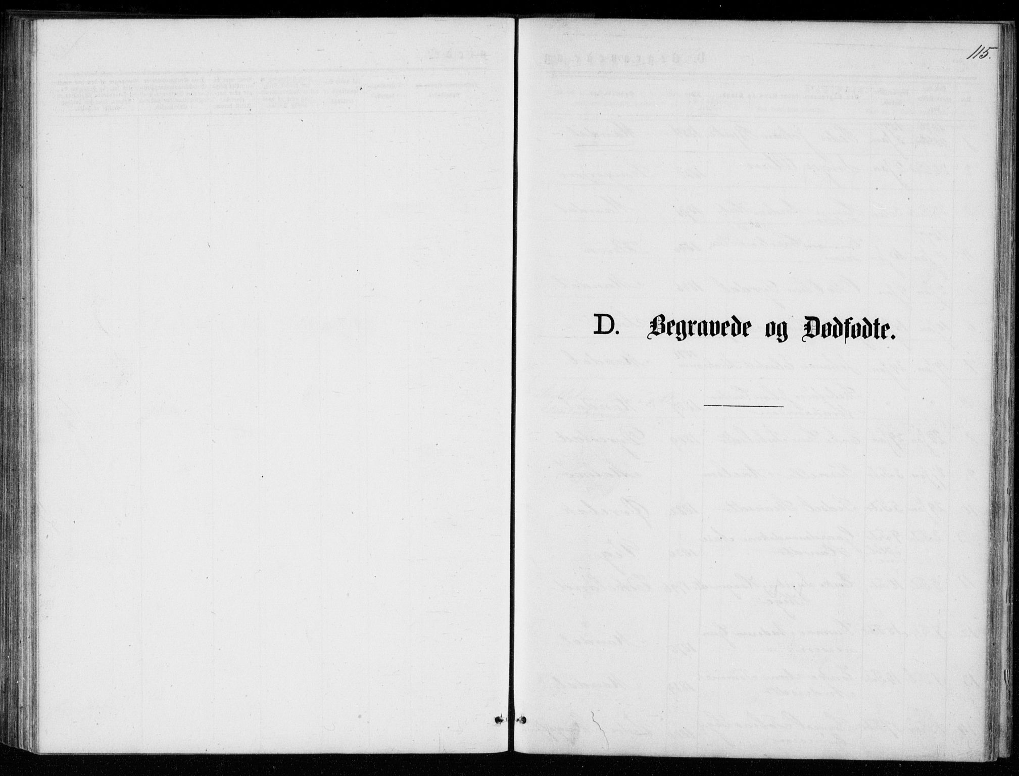 Mandal sokneprestkontor, SAK/1111-0030/F/Fb/Fba/L0010: Klokkerbok nr. B 4, 1876-1880, s. 115