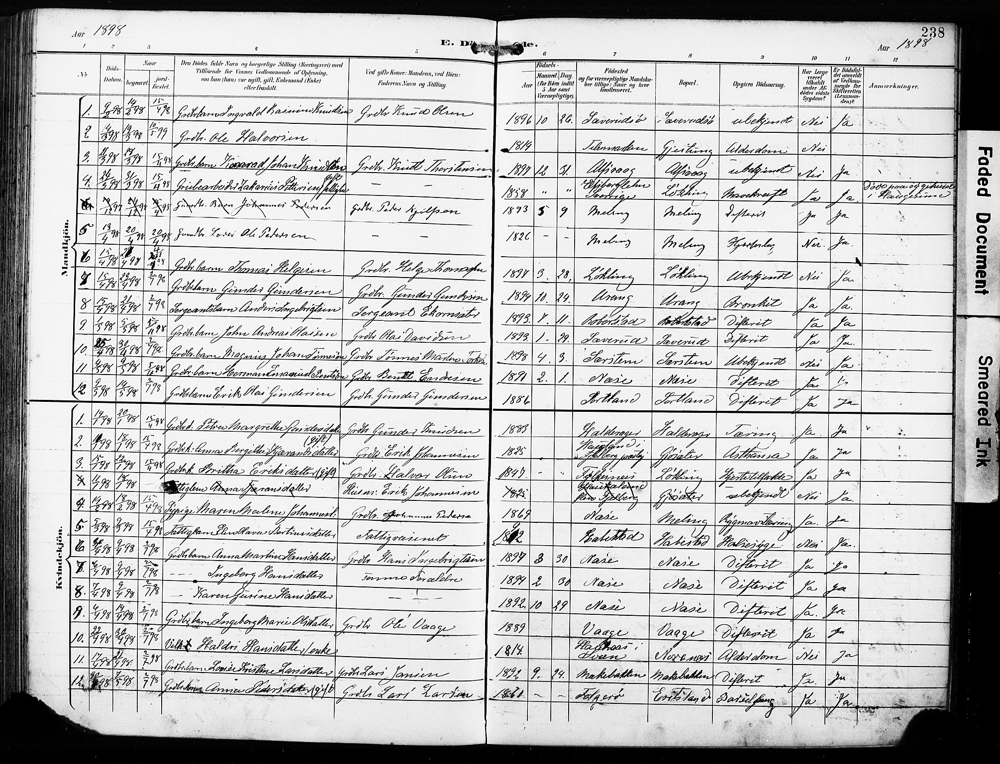 Finnås sokneprestembete, AV/SAB-A-99925/H/Ha/Haa/Haac/L0002: Ministerialbok nr. C 2, 1895-1904, s. 238