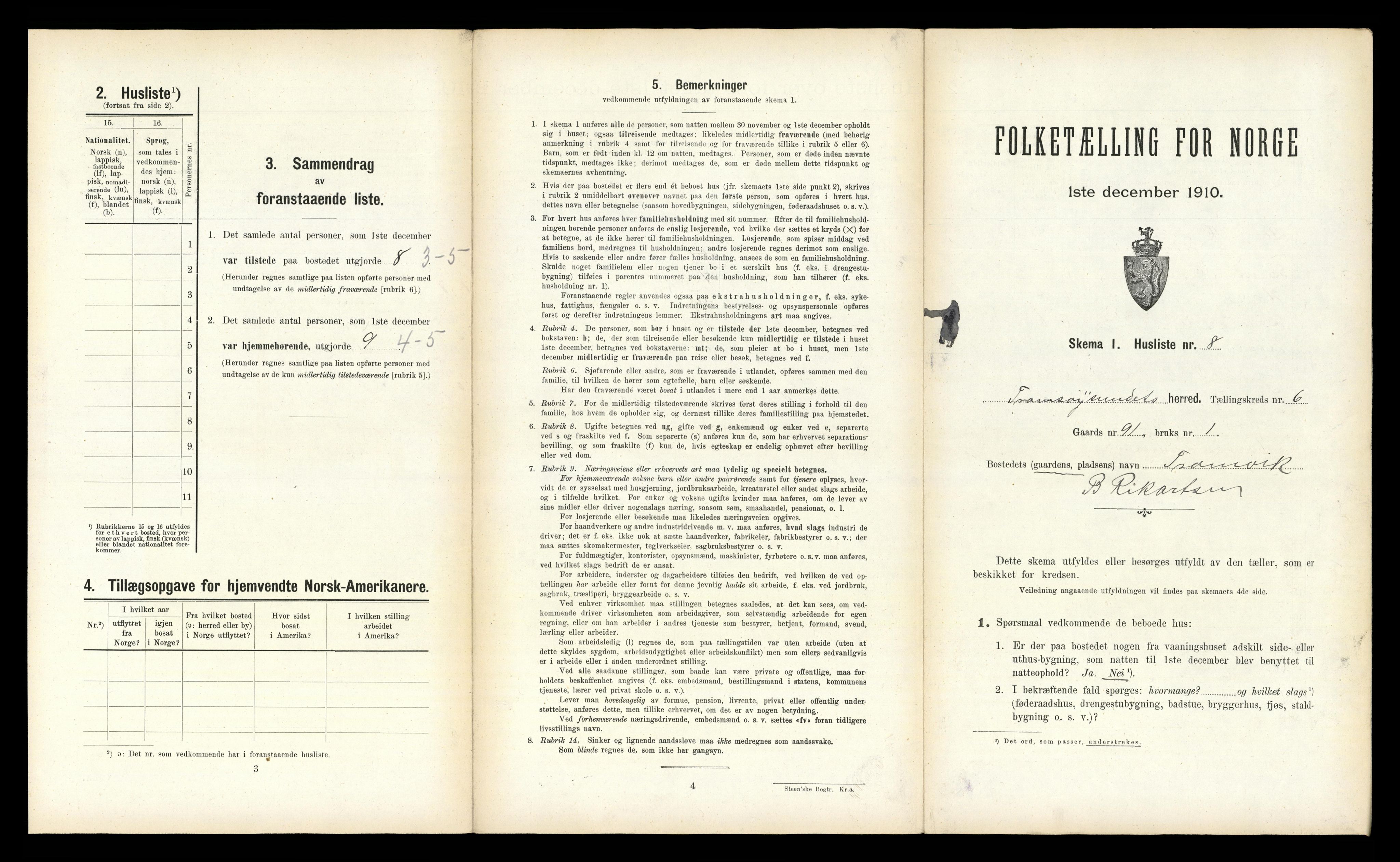 RA, Folketelling 1910 for 1934 Tromsøysund herred, 1910, s. 1199