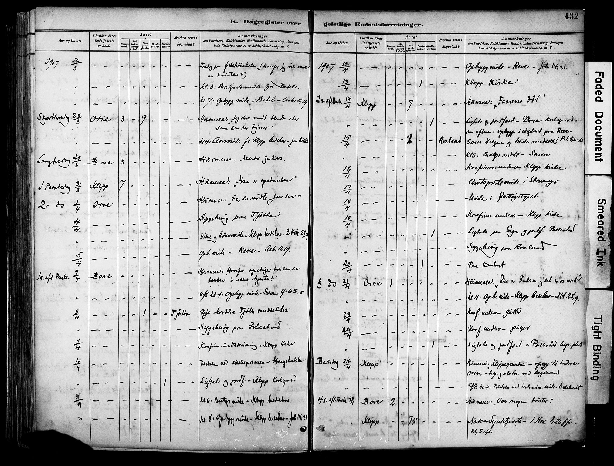 Klepp sokneprestkontor, AV/SAST-A-101803/001/3/30BA/L0009: Ministerialbok nr. A 7, 1886-1915, s. 432