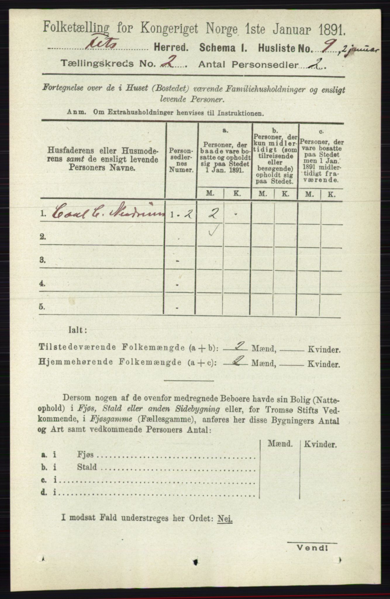 RA, Folketelling 1891 for 0227 Fet herred, 1891, s. 357