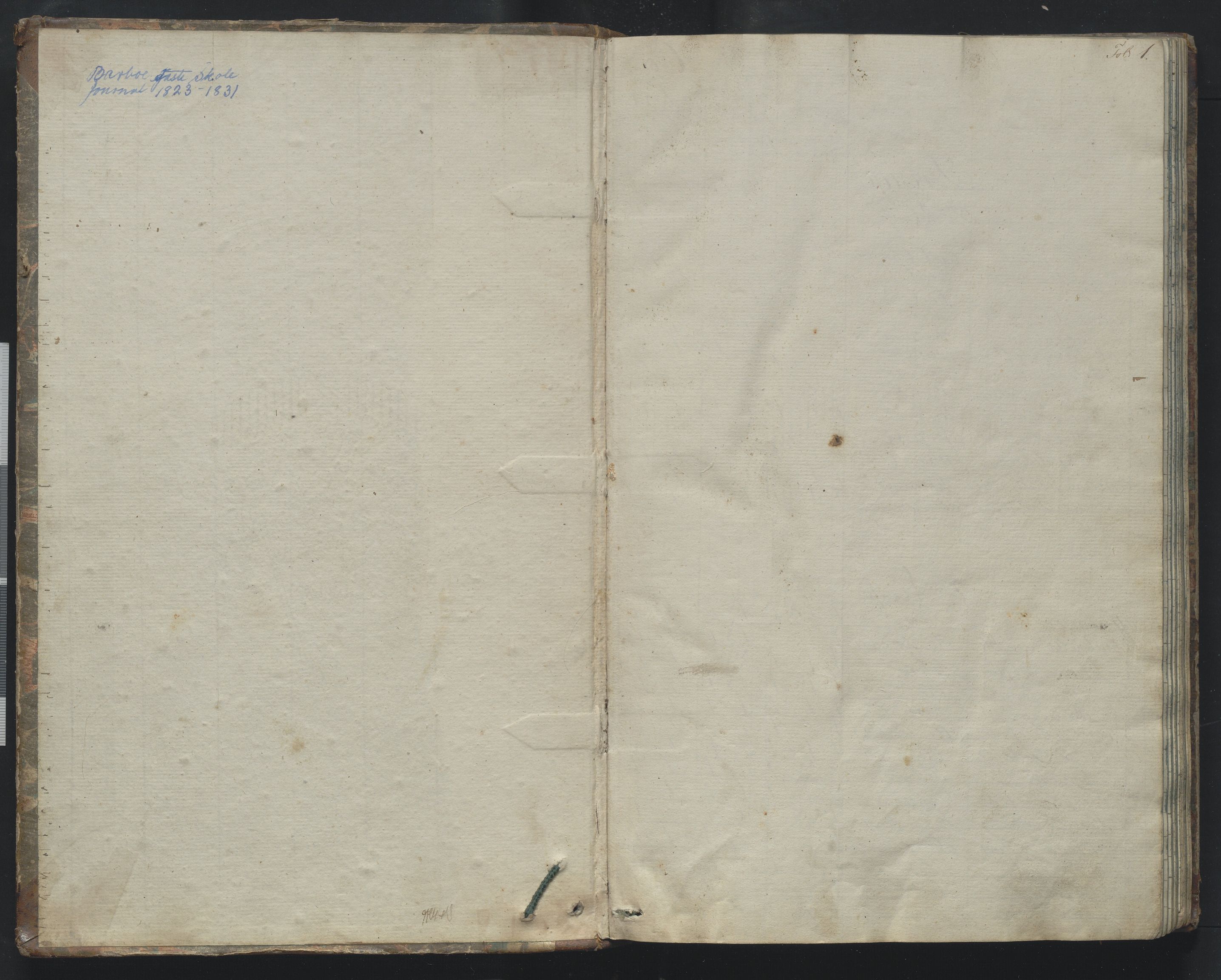 Arendal kommune, Katalog I, AAKS/KA0906-PK-I/07/L0170: Journal ved Barbu faste skole, 1823-1830, s. 1