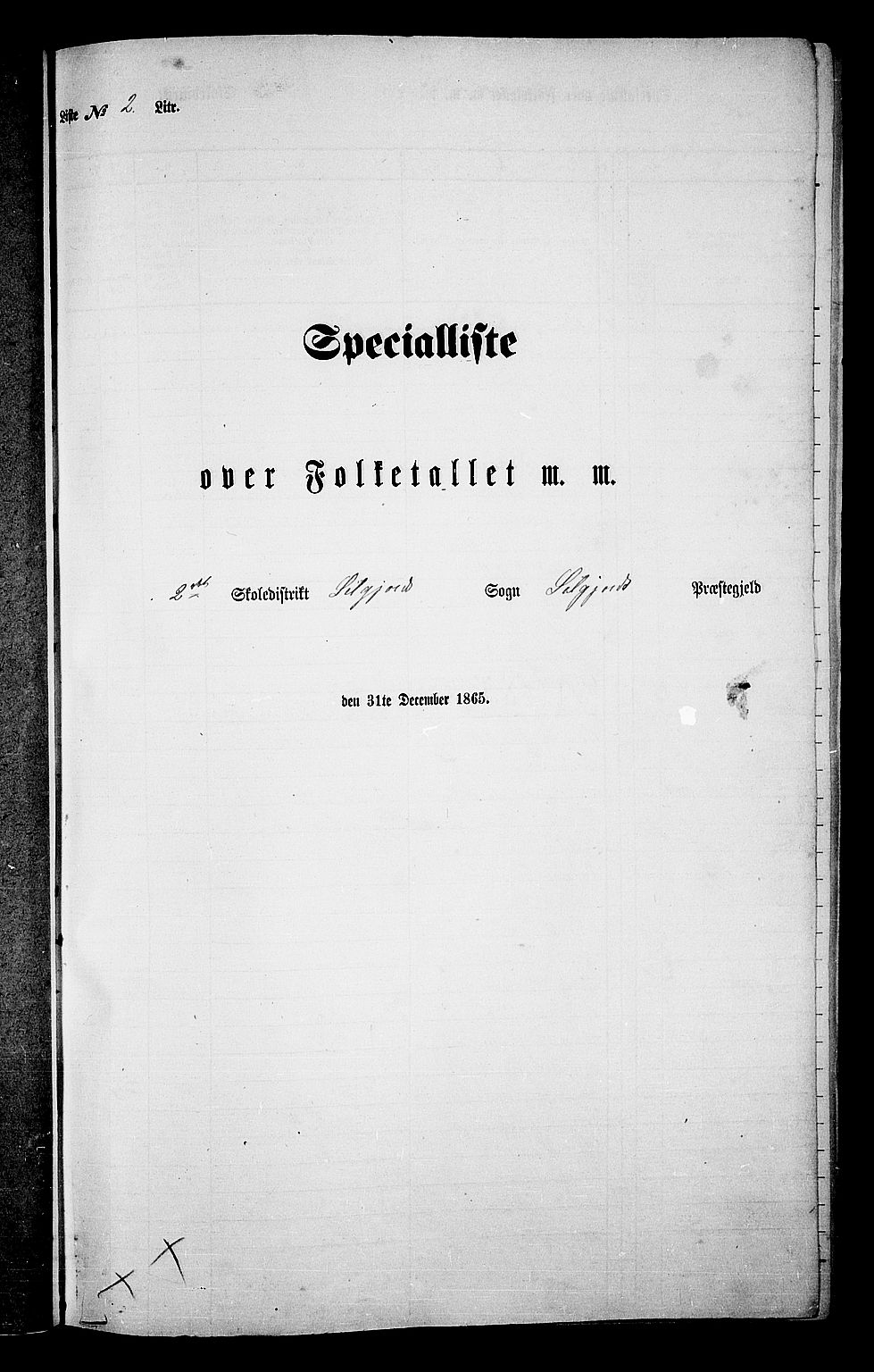RA, Folketelling 1865 for 0828P Seljord prestegjeld, 1865, s. 30
