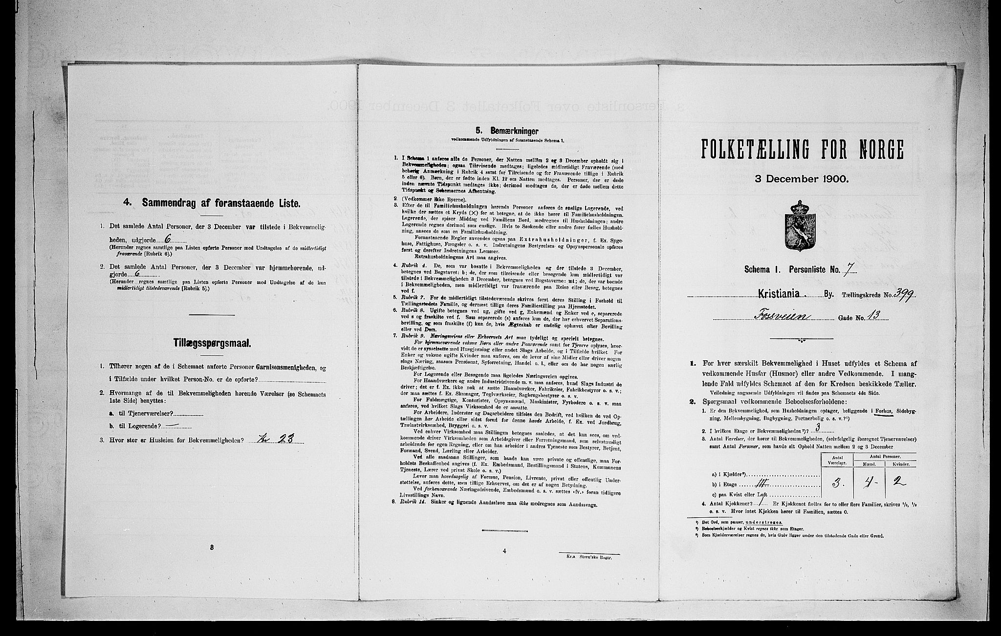 SAO, Folketelling 1900 for 0301 Kristiania kjøpstad, 1900, s. 23872