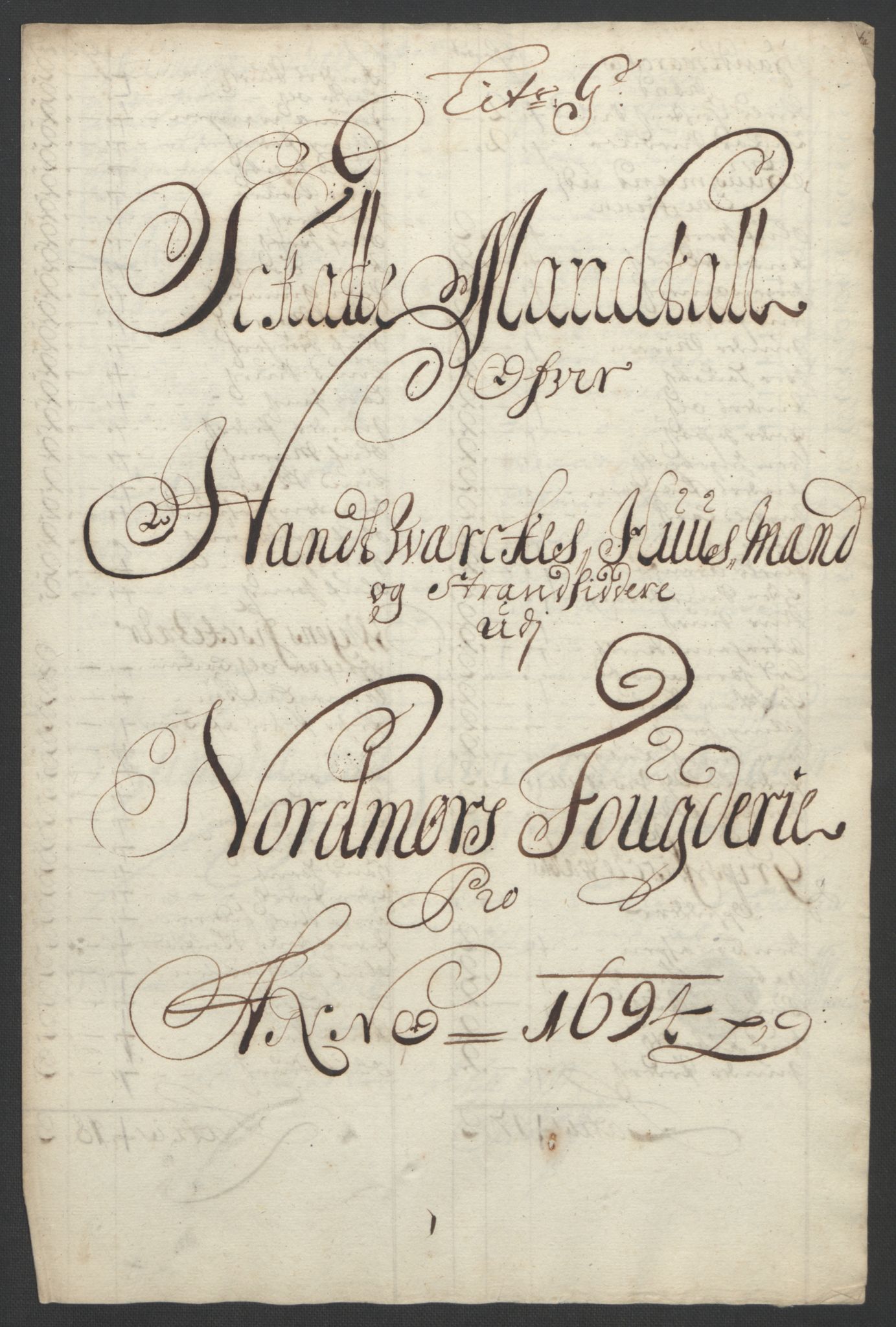 Rentekammeret inntil 1814, Reviderte regnskaper, Fogderegnskap, RA/EA-4092/R56/L3736: Fogderegnskap Nordmøre, 1694-1696, s. 93