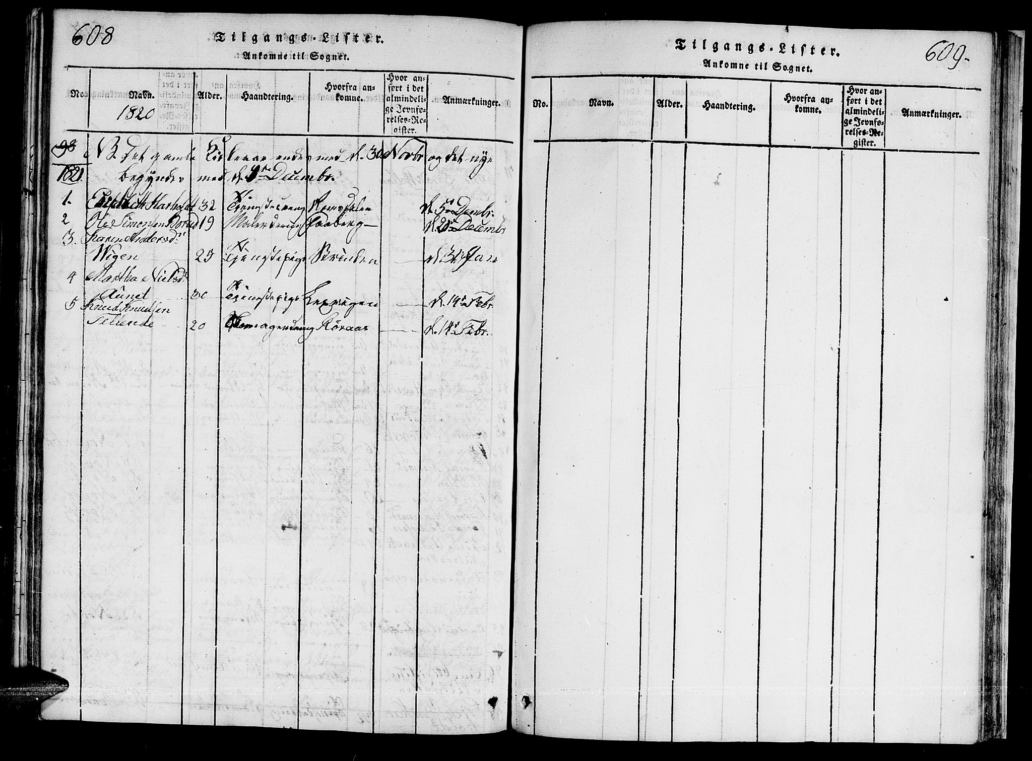 Ministerialprotokoller, klokkerbøker og fødselsregistre - Sør-Trøndelag, SAT/A-1456/601/L0043: Ministerialbok nr. 601A11, 1815-1821, s. 608-609
