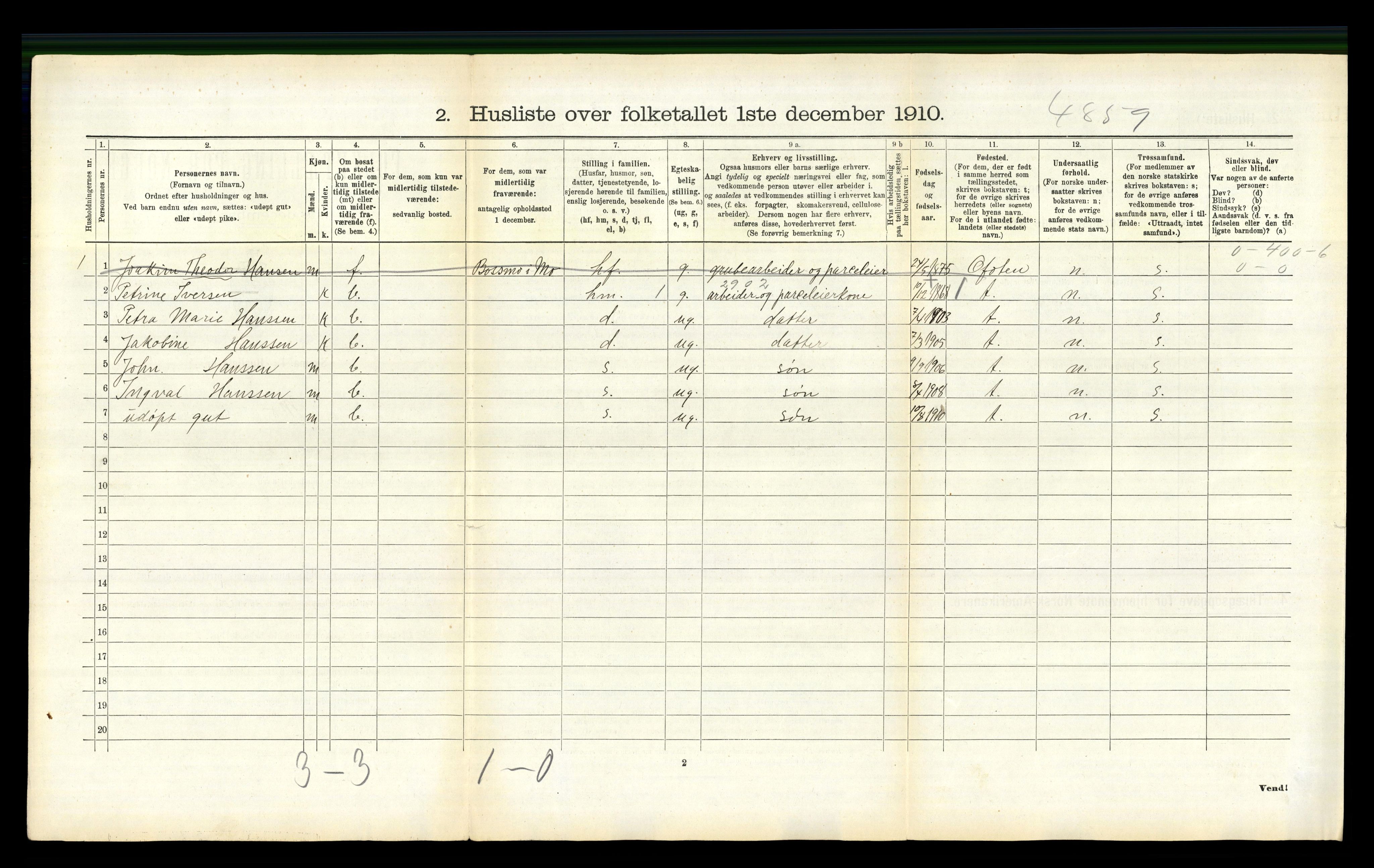 RA, Folketelling 1910 for 1833 Mo herred, 1910, s. 634