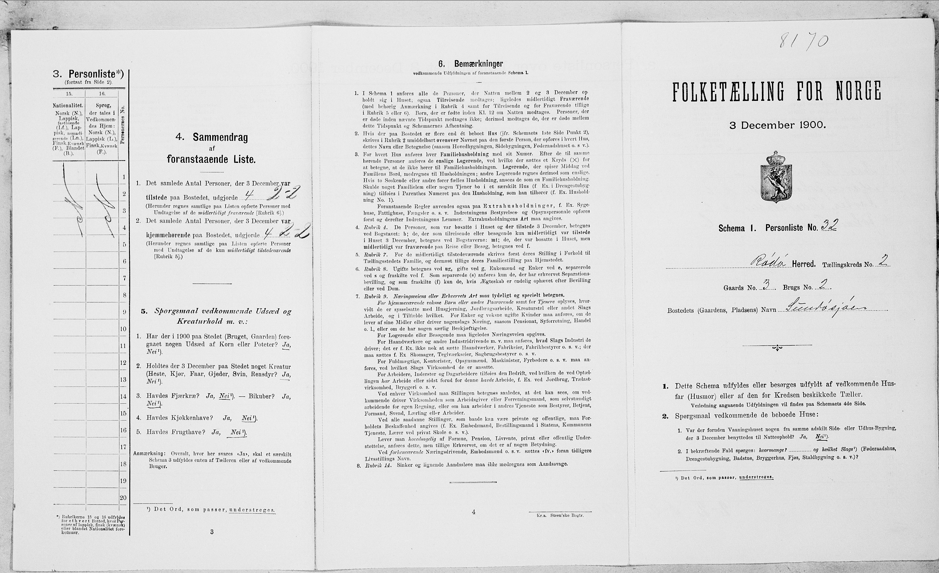 SAT, Folketelling 1900 for 1836 Rødøy herred, 1900, s. 176