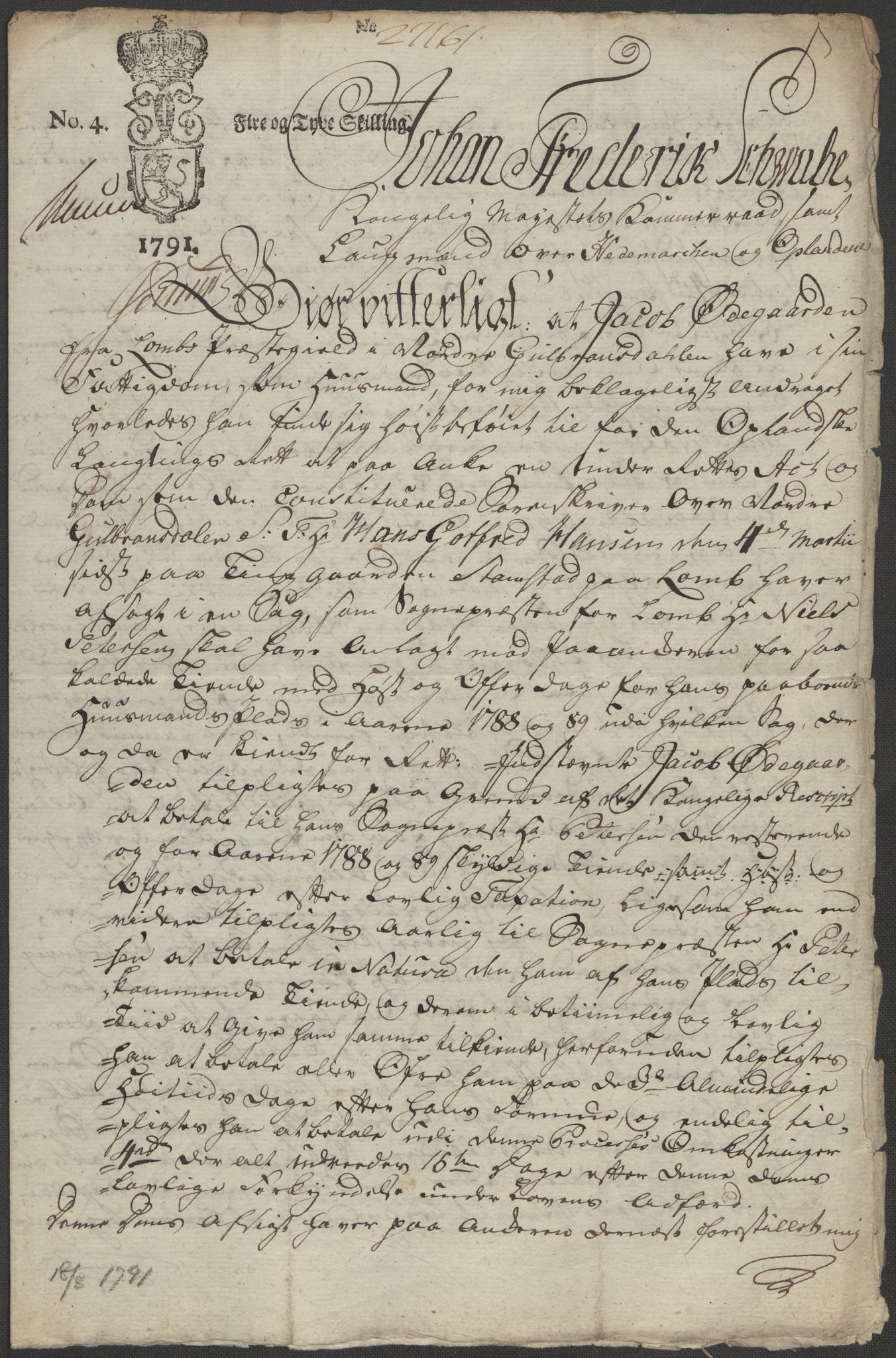 Riksarkivets diplomsamling, AV/RA-EA-5965/F15/L0012: Prestearkiv - Oppland, 1584-1794, s. 183