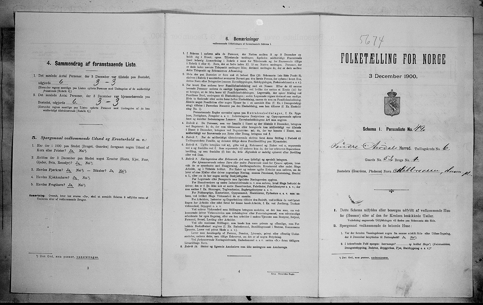 SAH, Folketelling 1900 for 0540 Sør-Aurdal herred, 1900, s. 753