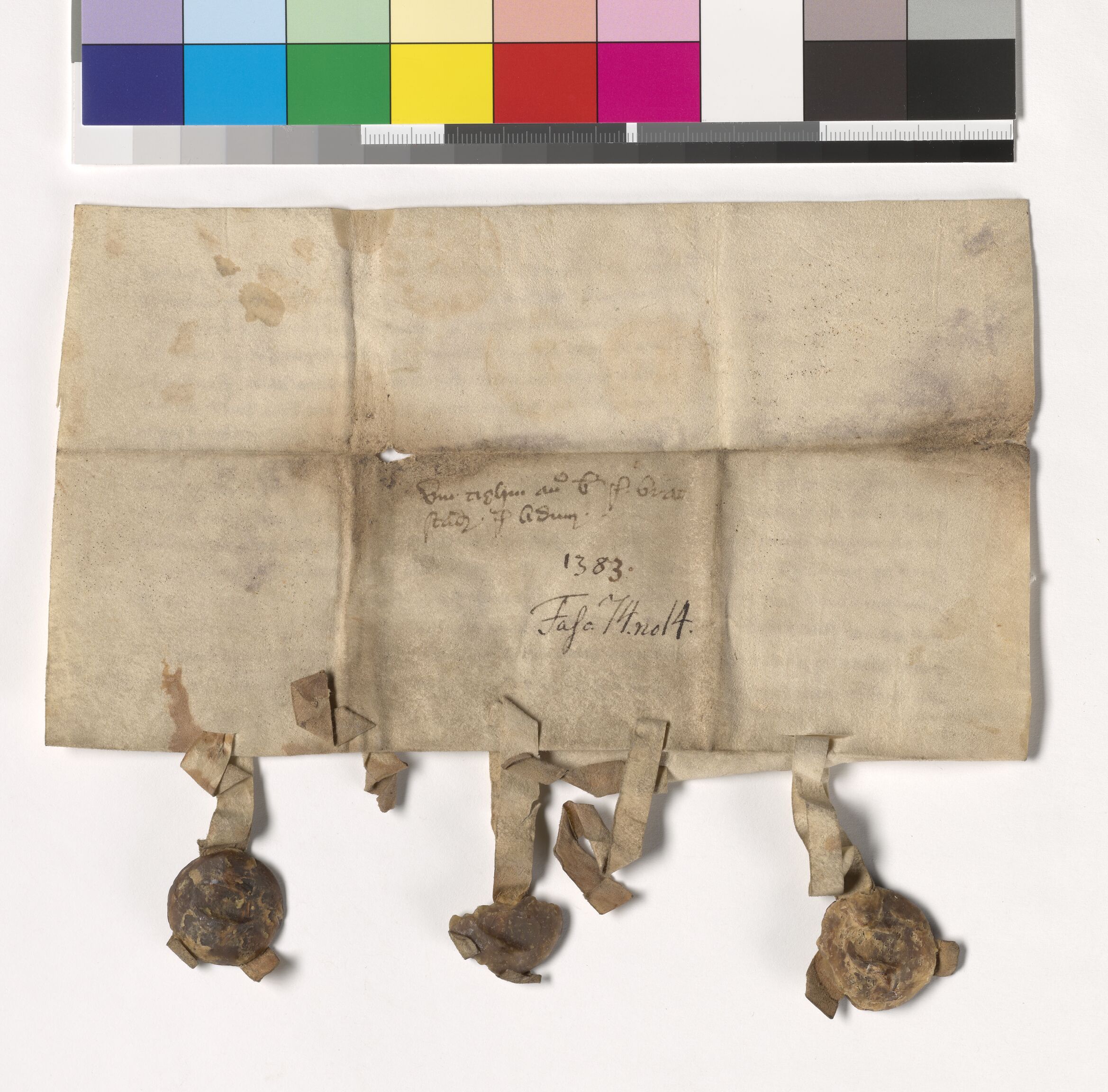 Riksarkivets diplomsamling, AV/RA-EA-5965/F05/L0182: NRA AM fasc. 74 nr. 14-19, 1383-1385, s. 3