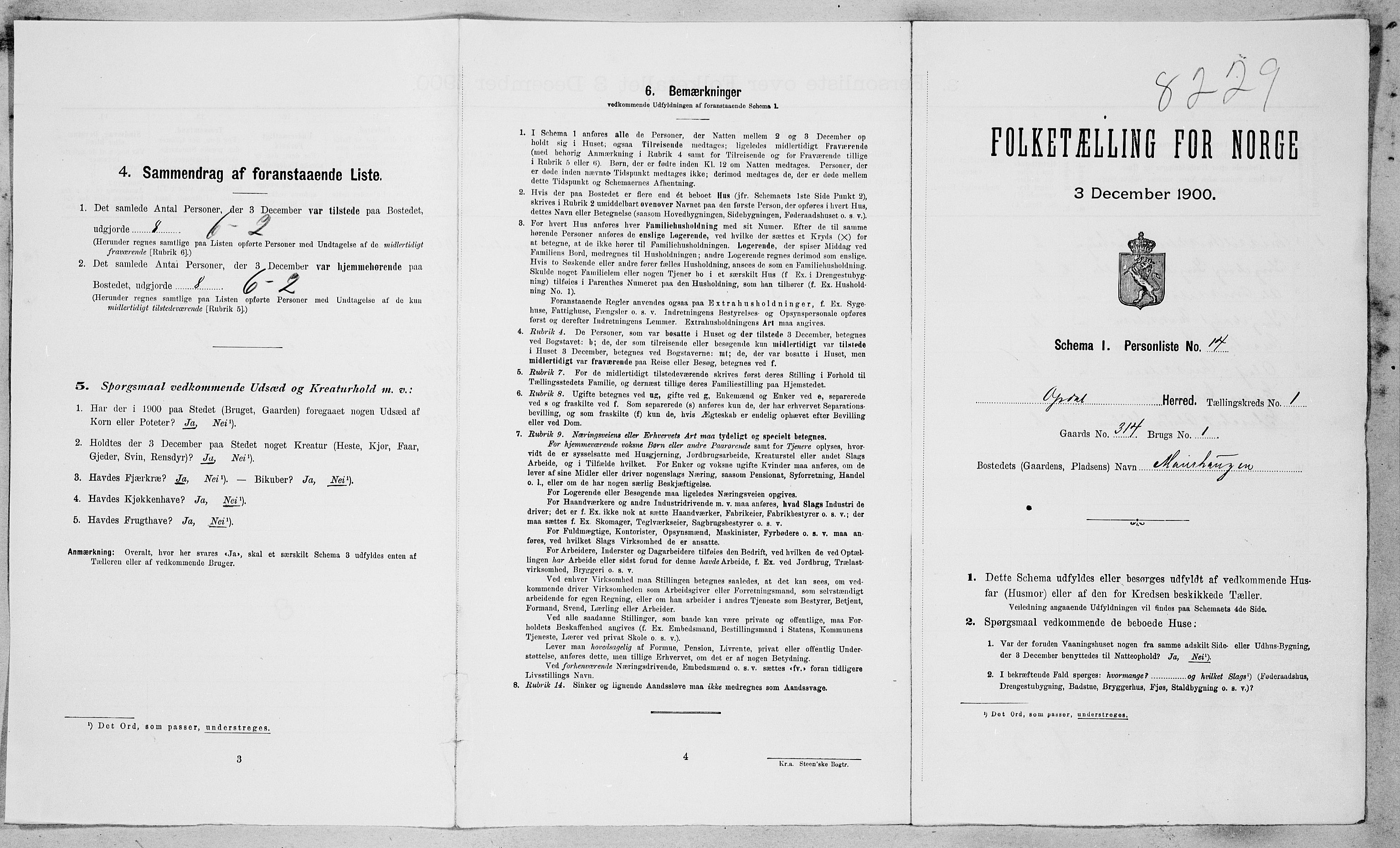 SAT, Folketelling 1900 for 1634 Oppdal herred, 1900, s. 128