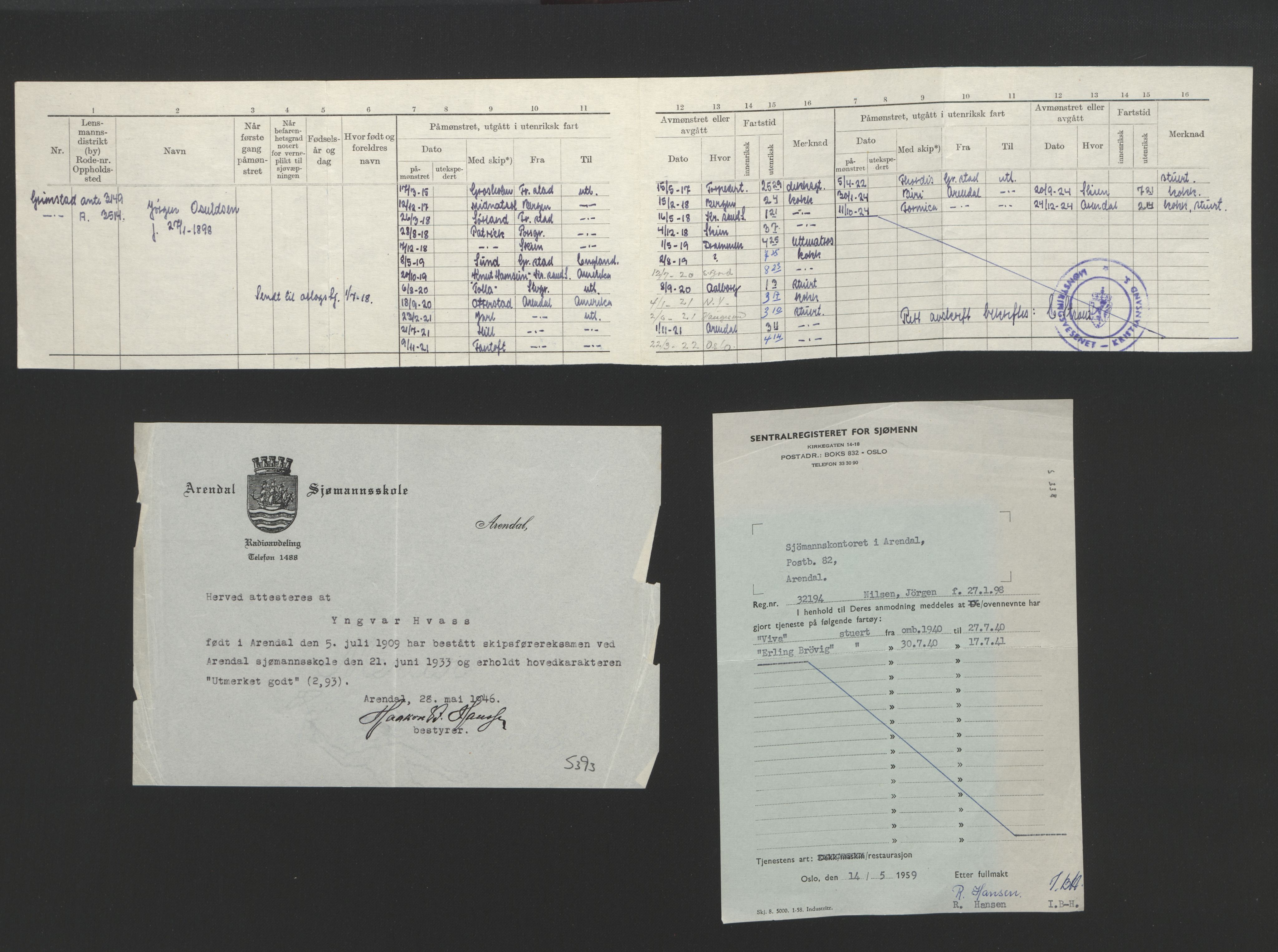 Arendal mønstringskrets, AV/SAK-2031-0012/F/Fb/L0022: Hovedrulle A nr 1466-2242, S-20, 1914-1930, s. 349