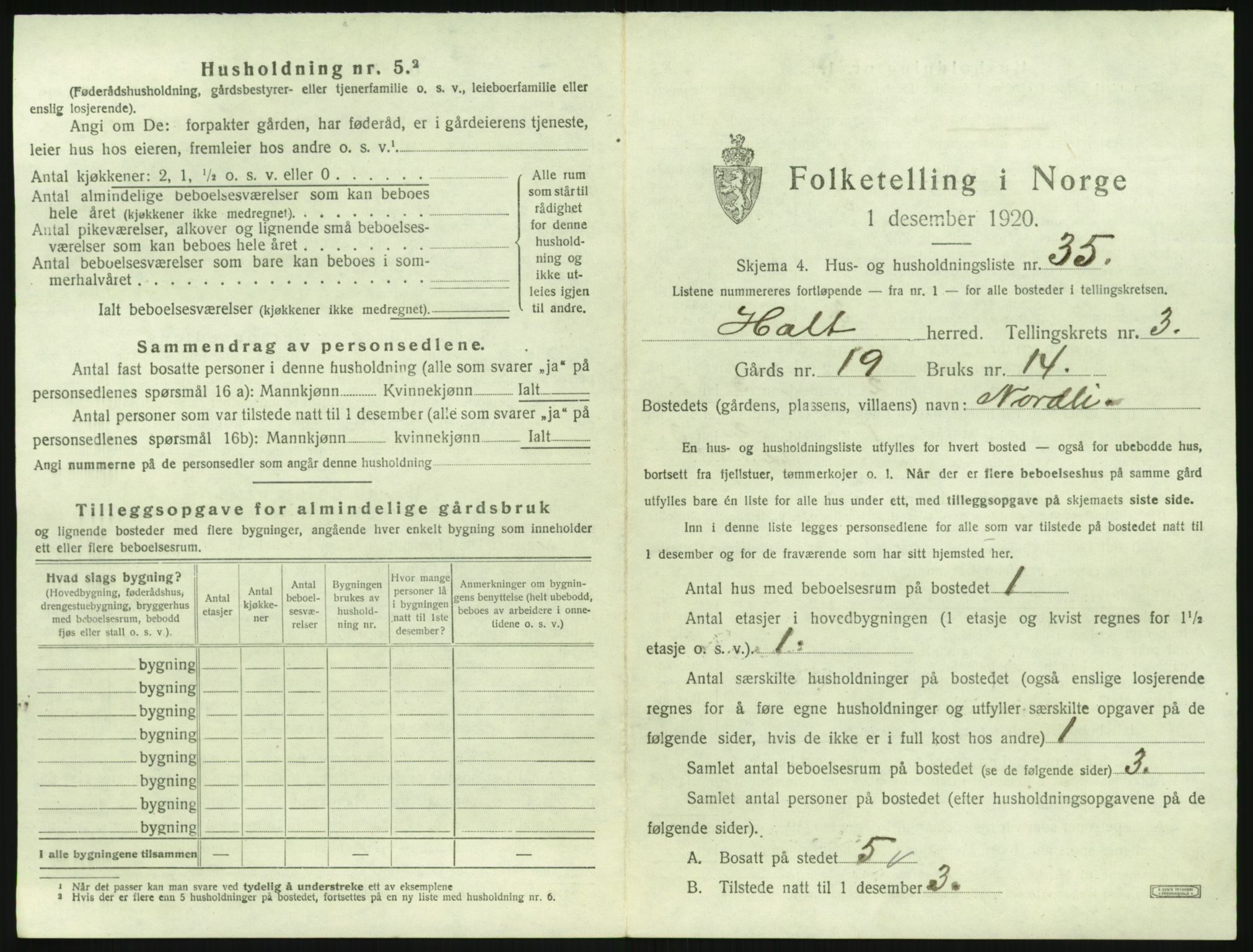 SAK, Folketelling 1920 for 0914 Holt herred, 1920, s. 302