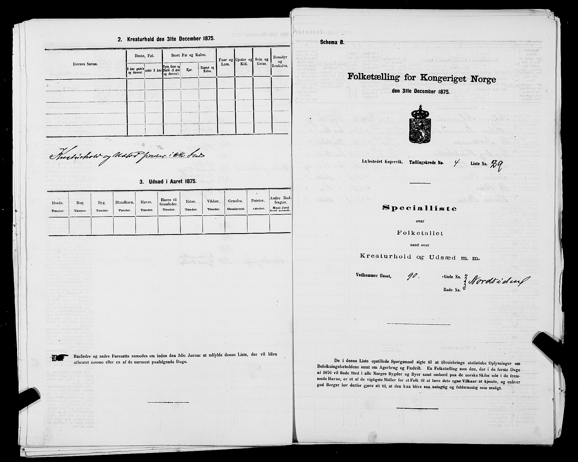 SAST, Folketelling 1875 for 1105B Avaldsnes prestegjeld, Kopervik ladested, 1875, s. 60