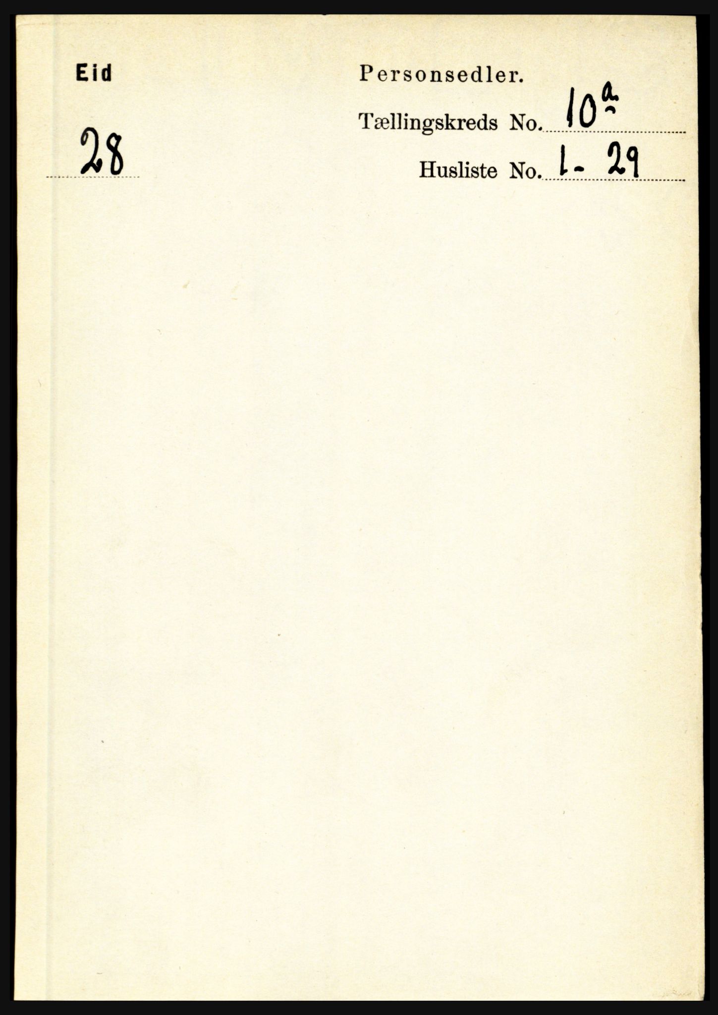 RA, Folketelling 1891 for 1443 Eid herred, 1891, s. 2822