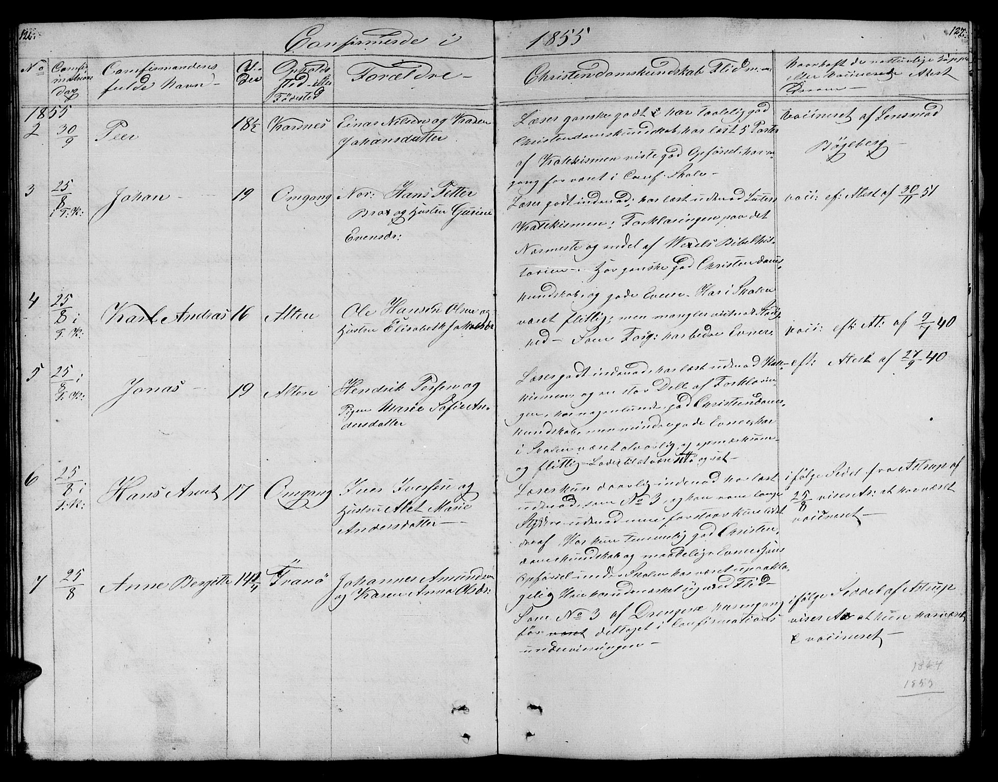 Lebesby sokneprestkontor, AV/SATØ-S-1353/H/Hb/L0001klokker: Klokkerbok nr. 1, 1846-1862, s. 126-127