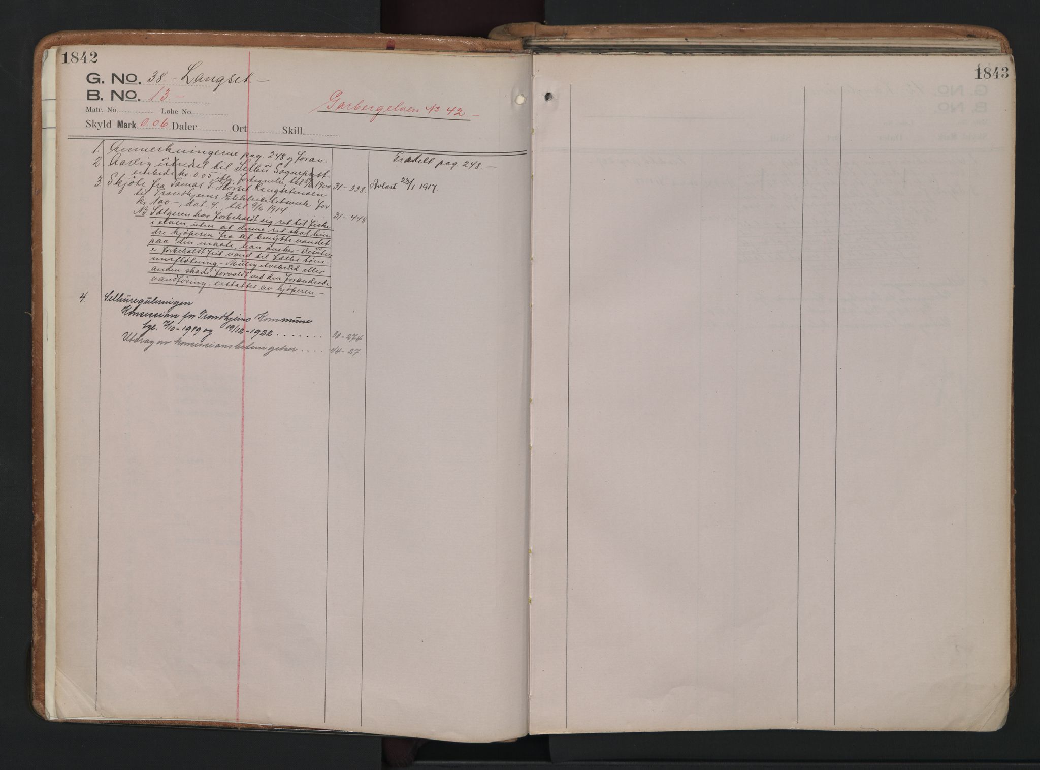 Strinda og Selbu sorenskriveri, AV/SAT-A-0015/2/2A/L0024: Panteregister nr. 24, s. 1842-1843