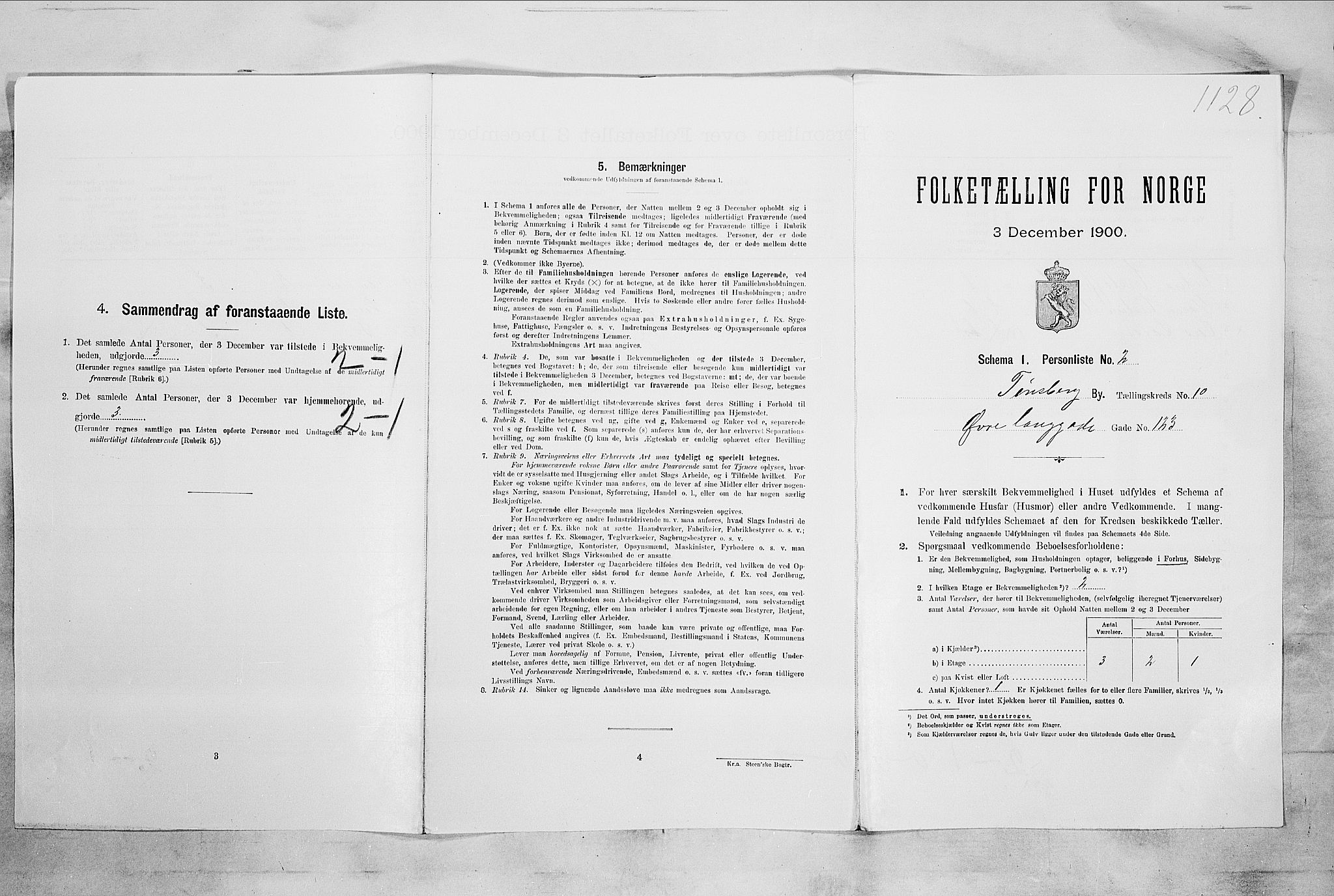 RA, Folketelling 1900 for 0705 Tønsberg kjøpstad, 1900, s. 1490